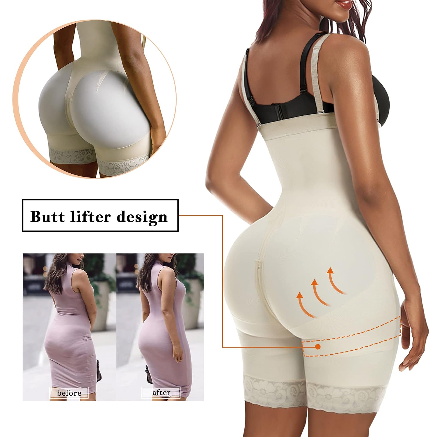 YIANNA Tummy Control Shapewear Body Shaper Girdle — image 5