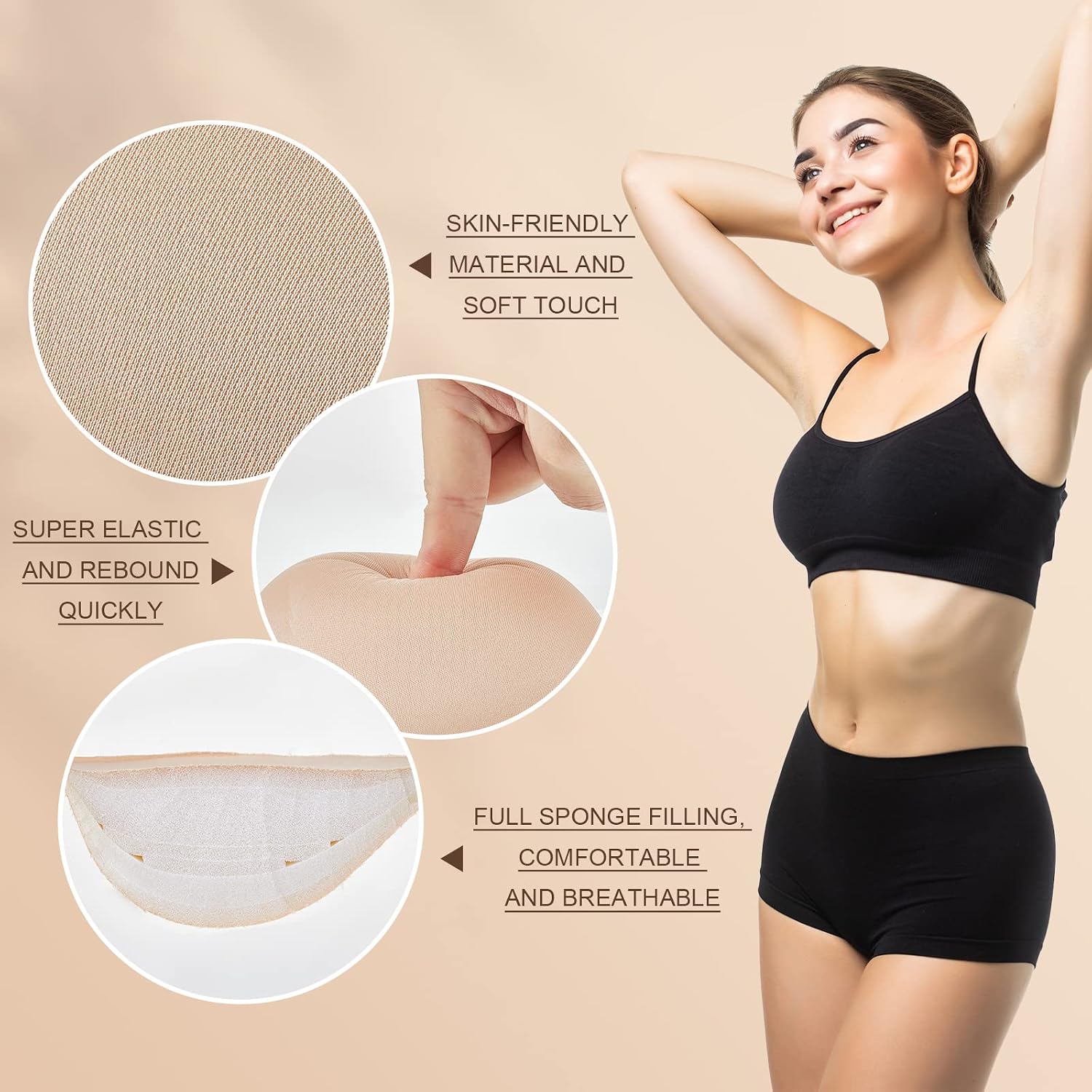Hercicy Light Cotton Sponge Bra Inserts — image 2