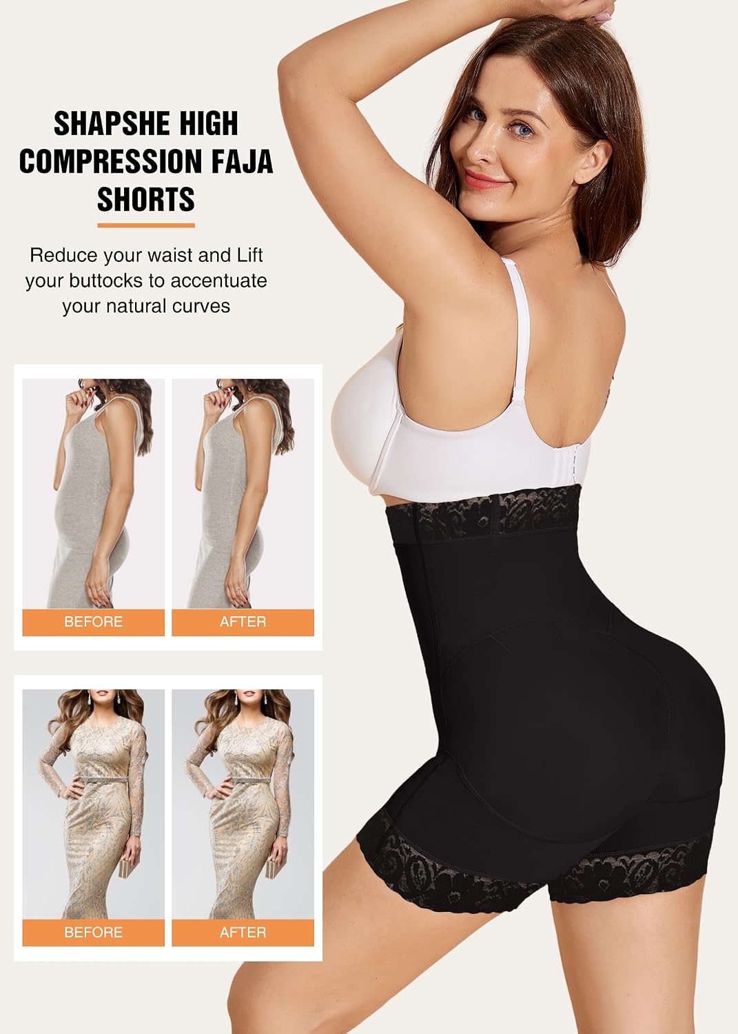 SHAPSHE High Waist Tummy Control Shapewear Shorts — image 5