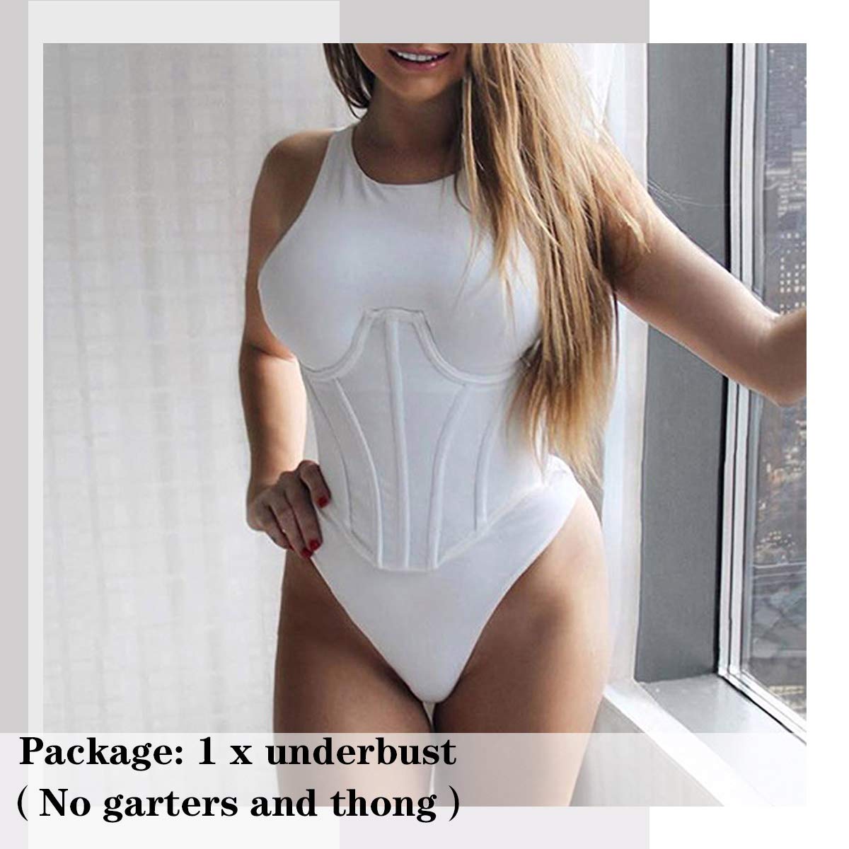 TOPMELON Lace Up Underbust Corset Belt for Women — image 2