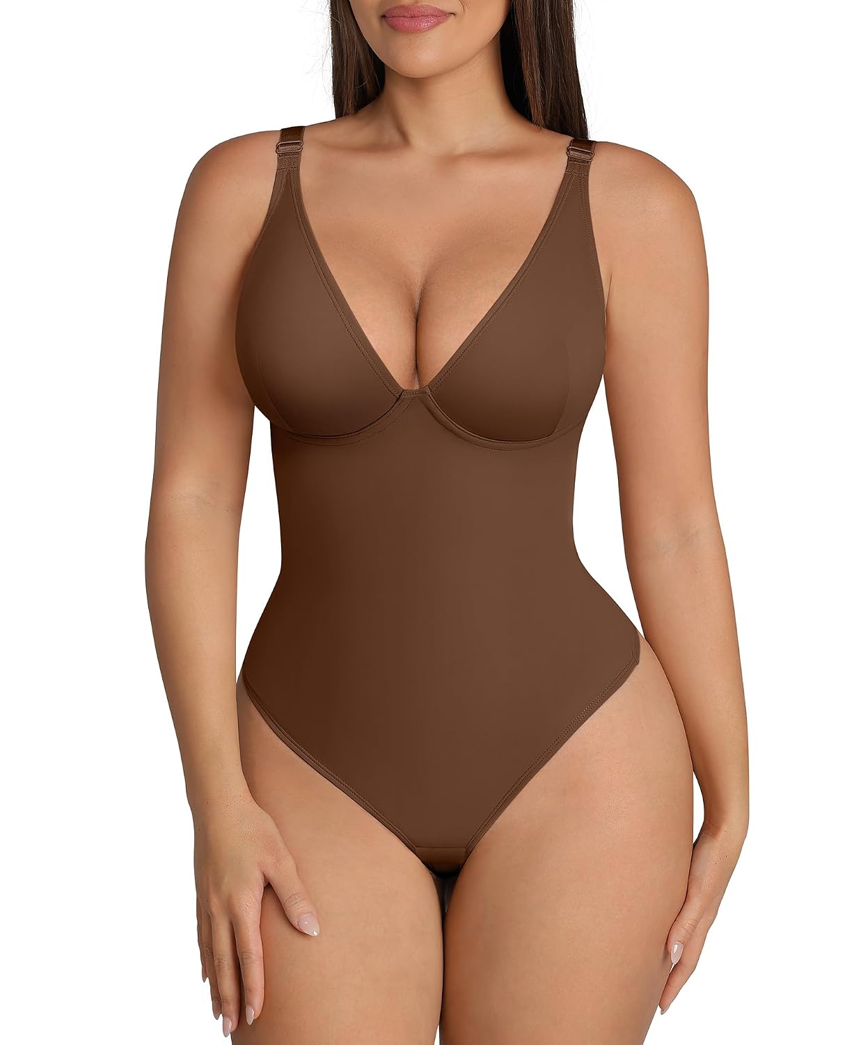 FeelinGirl Tummy Control Deep V Bodysuit — image 9