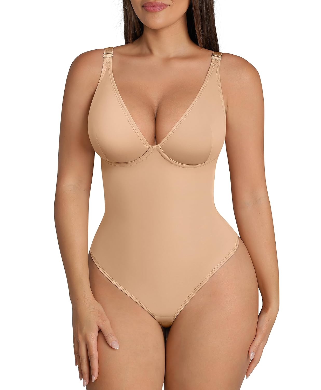 FeelinGirl Tummy Control Deep V Bodysuit — image 10