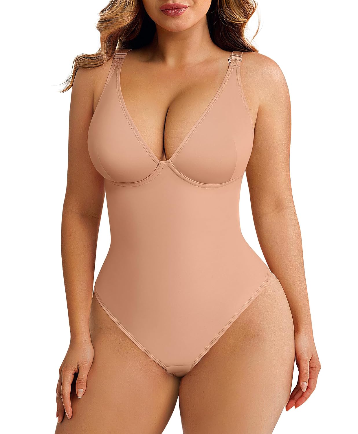FeelinGirl Tummy Control Deep V Bodysuit — image 12