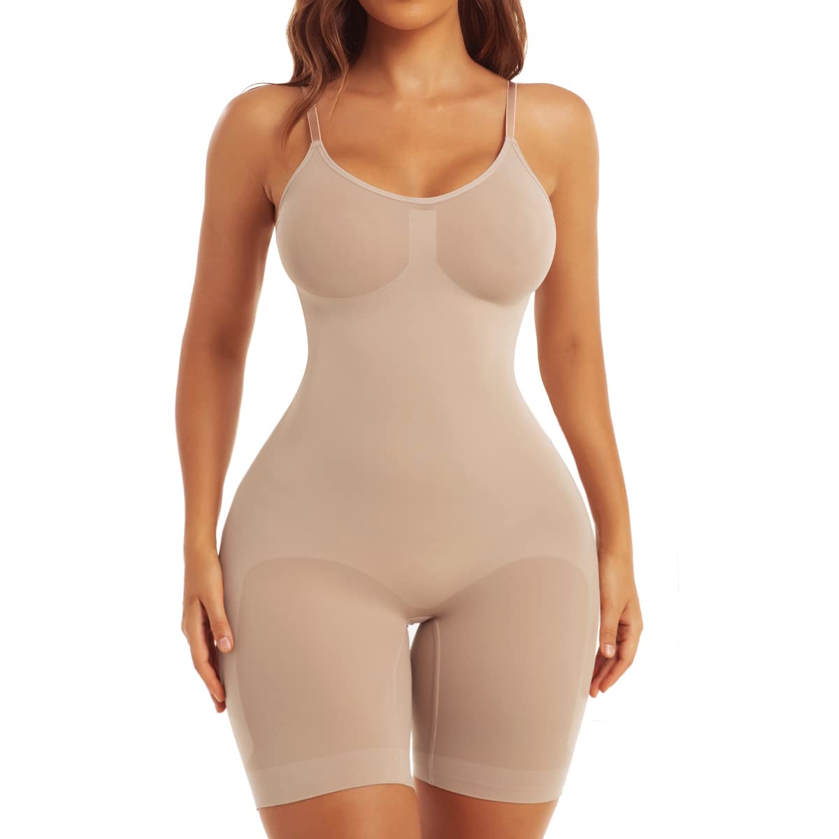 EUVYOU Seamless Tummy Control Shapewear Bodysuit