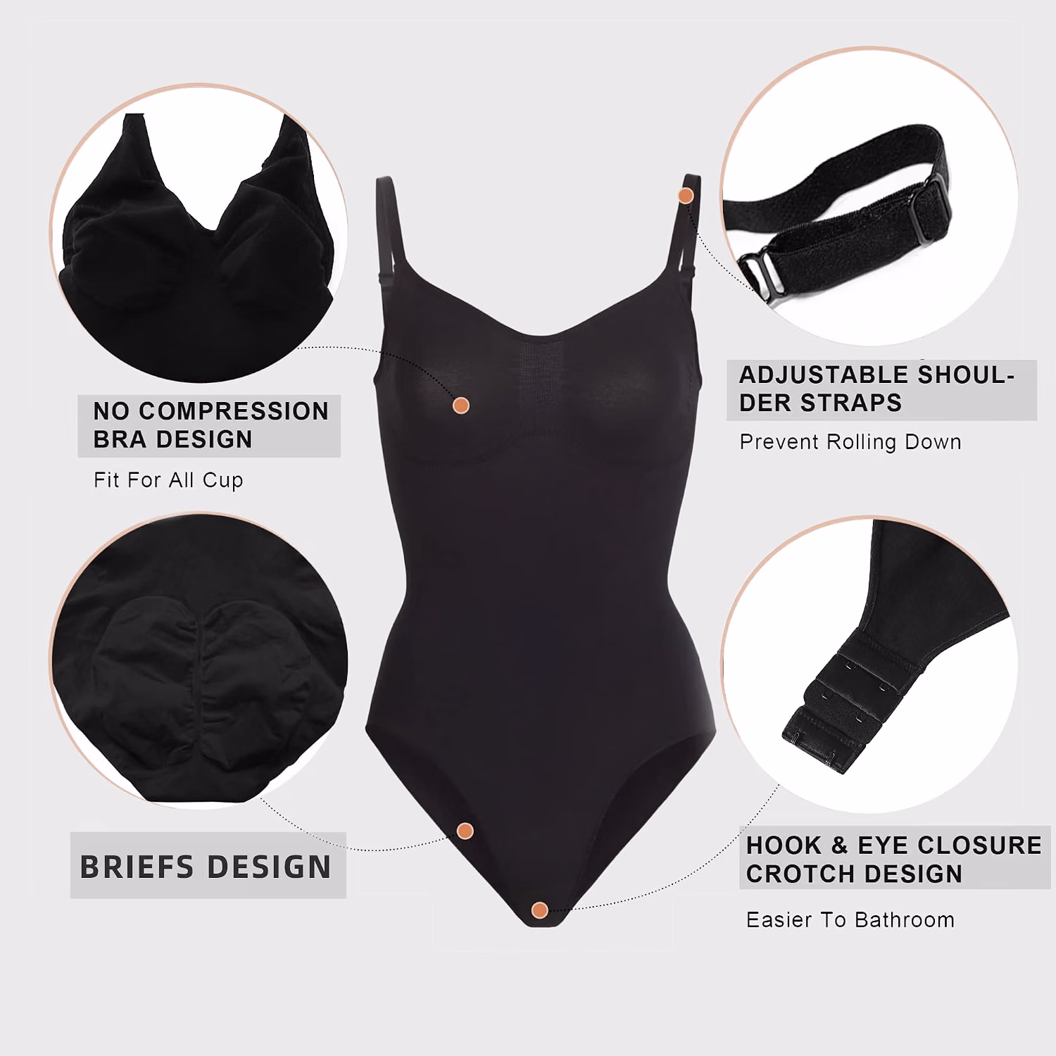 YIANNA Tummy Control Seamless Bodysuit Shaper — image 4