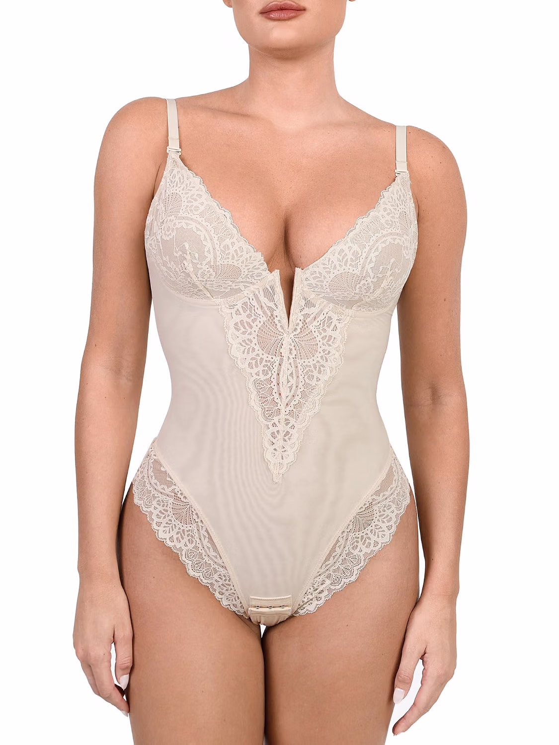 Popilush Tummy Control Lace Corset Bodysuit — image 12