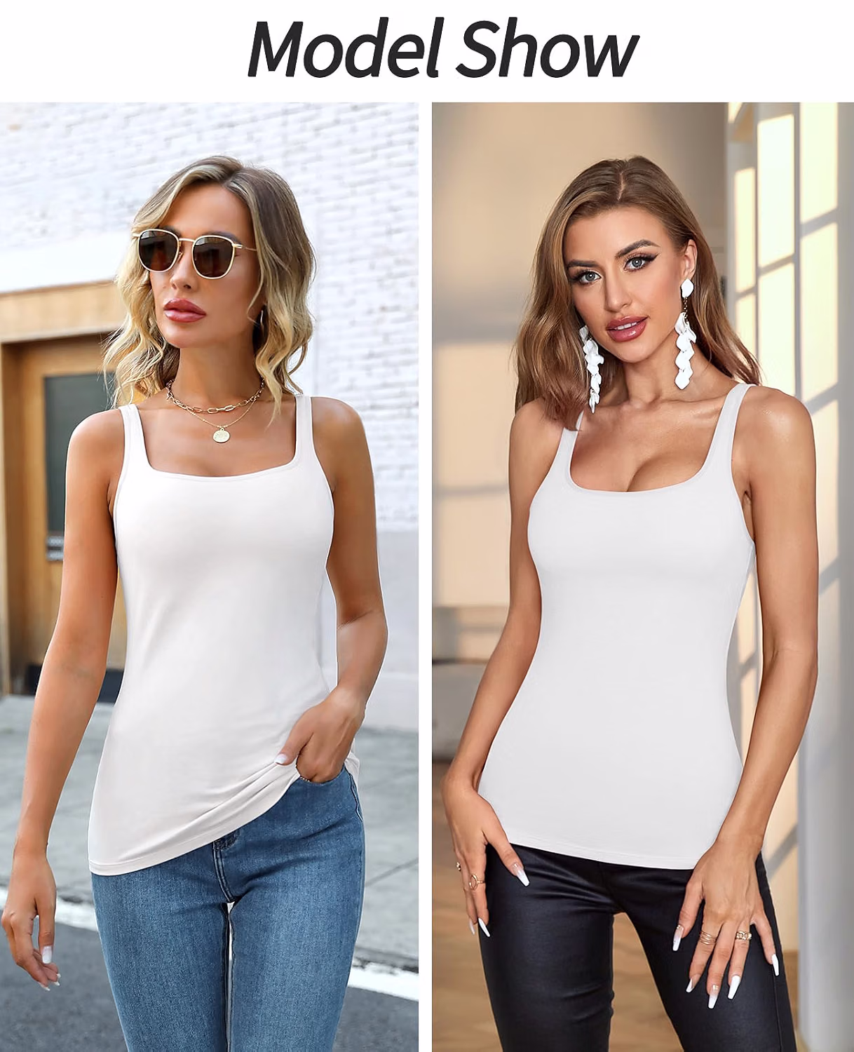 V FOR CITY Women's Cotton Tank with Shelf Bra — image 2
