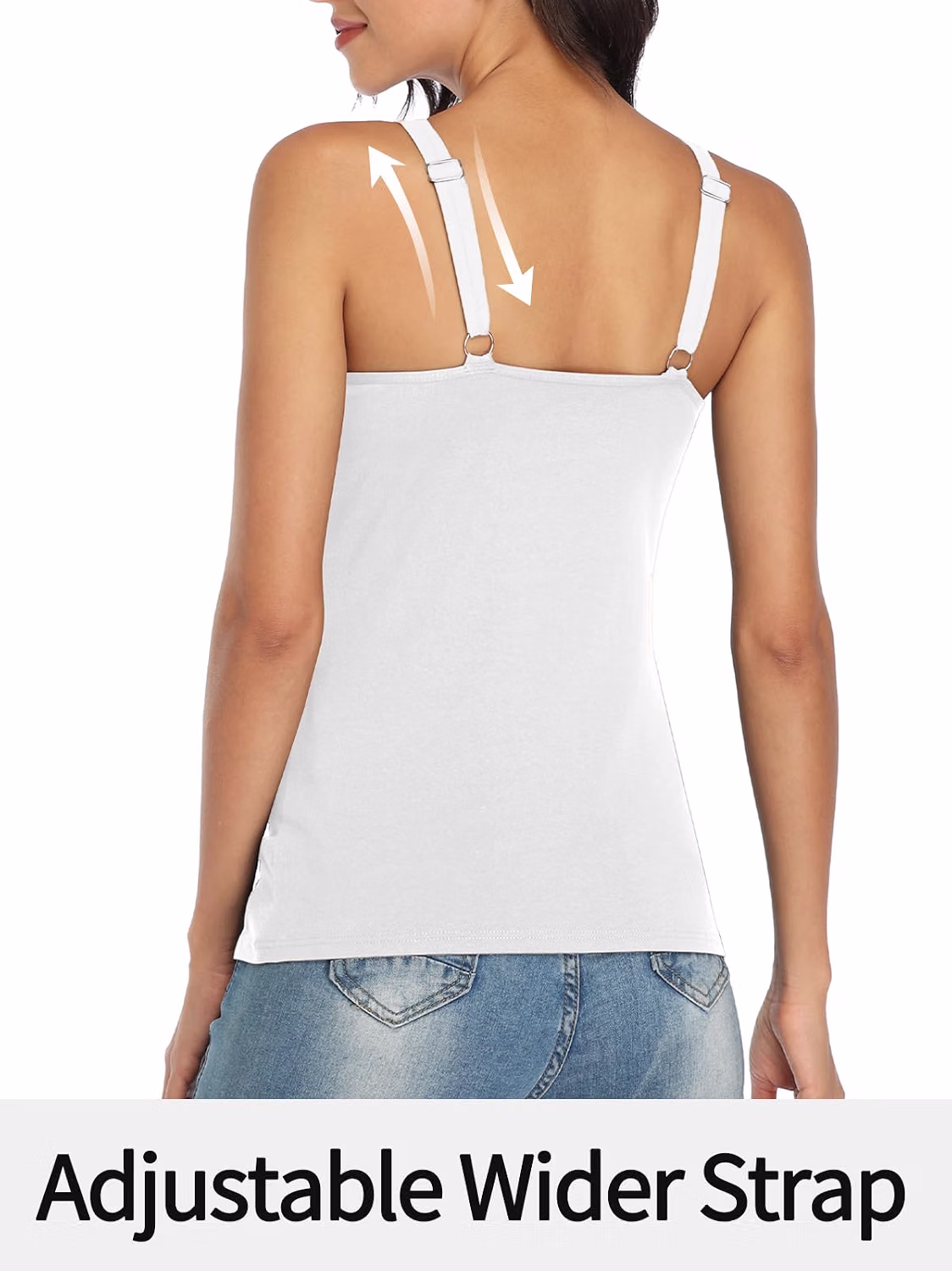 V FOR CITY Women's Cotton Tank with Shelf Bra — image 5