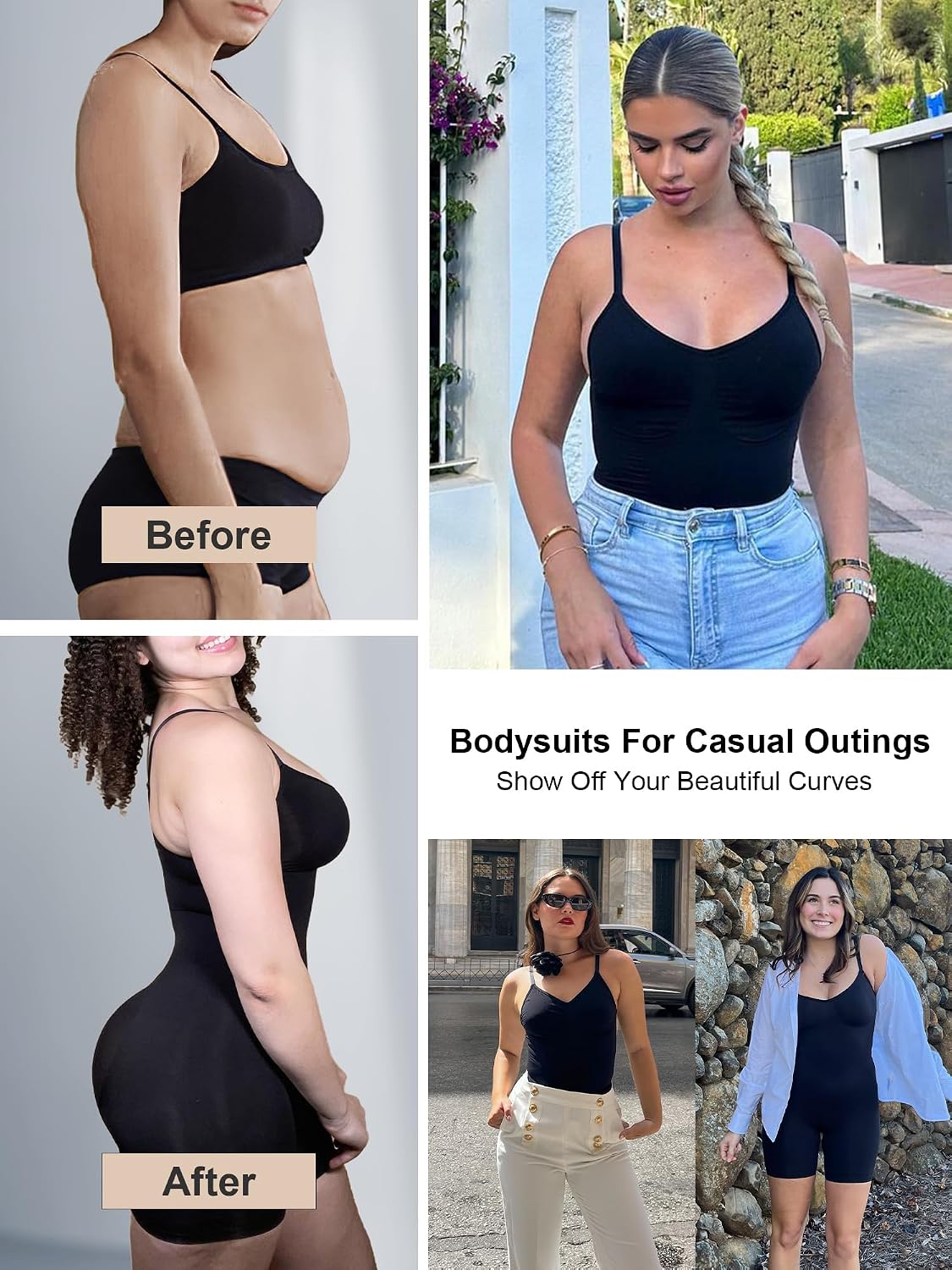 SHAPERX Tummy Control Bodysuit Shorts — image 5