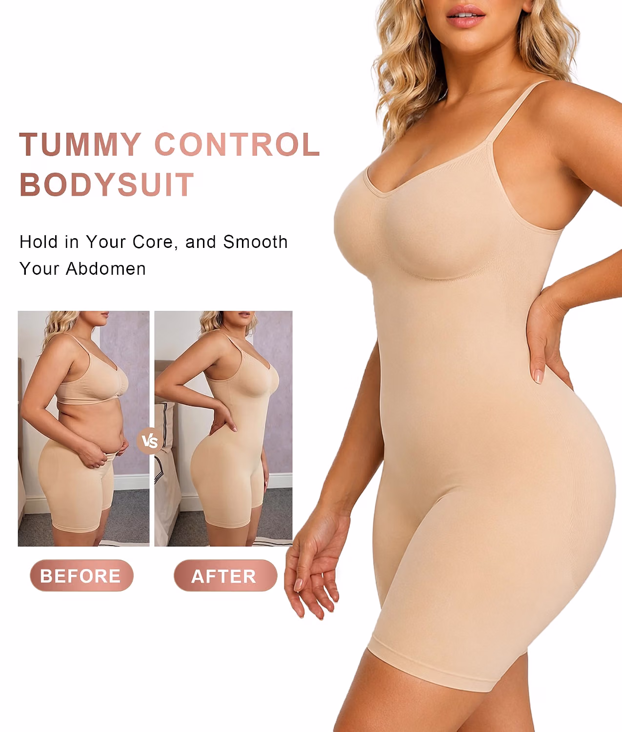 SHAPERX Tummy Control Bodysuit Shaper — image 5
