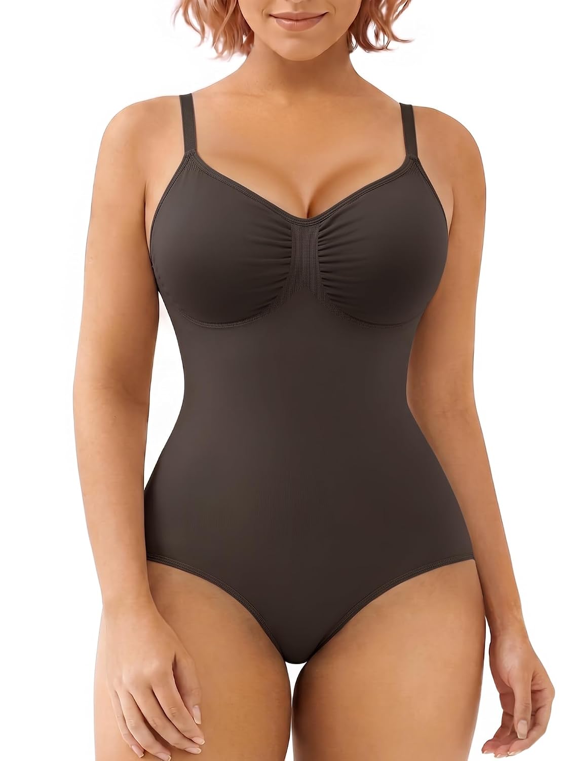 SHAPERX Women's Waist Snatching Seamless Bodysuit — image 7