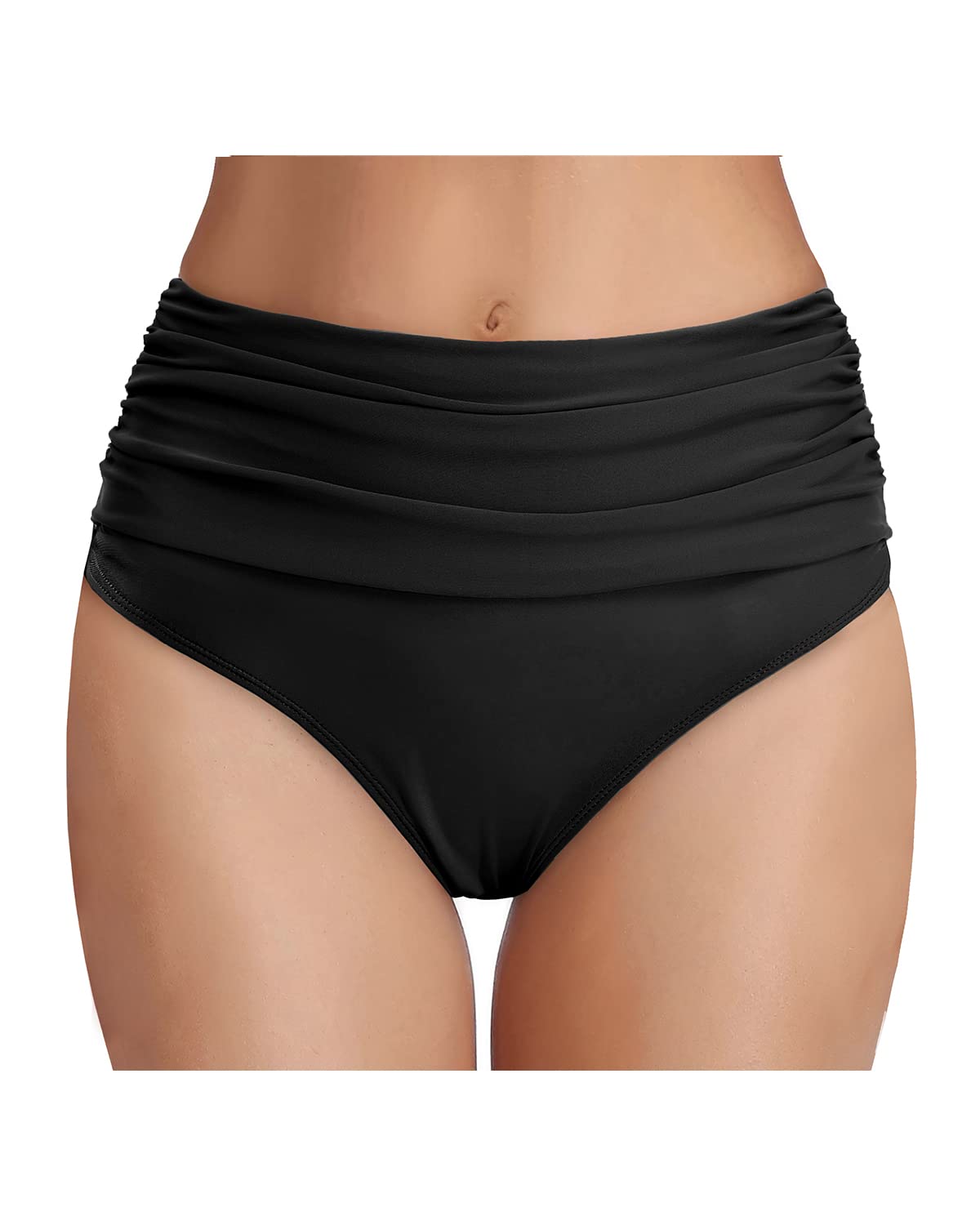 Tempt Me High Waisted Tummy Control Ruched Bikini Bottom