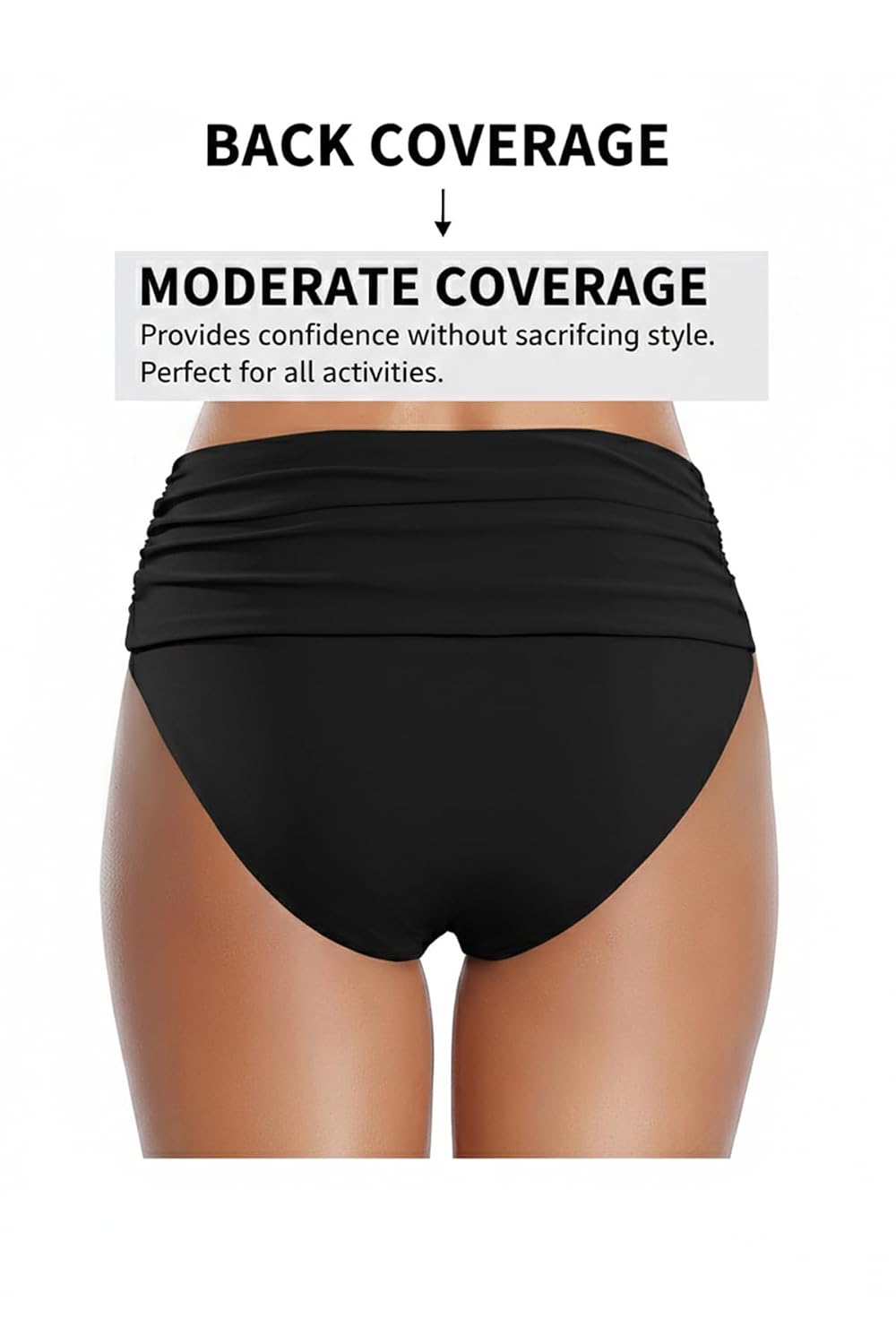 Tempt Me High Waisted Tummy Control Ruched Bikini Bottom — image 3