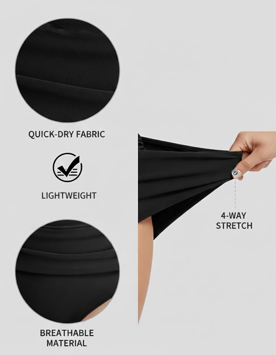 Tempt Me High Waisted Tummy Control Ruched Bikini Bottom — image 4