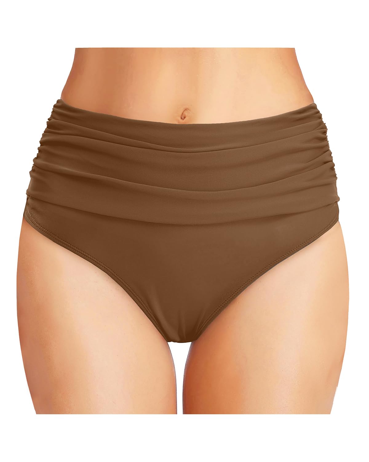 Tempt Me High Waisted Tummy Control Ruched Bikini Bottom — image 7