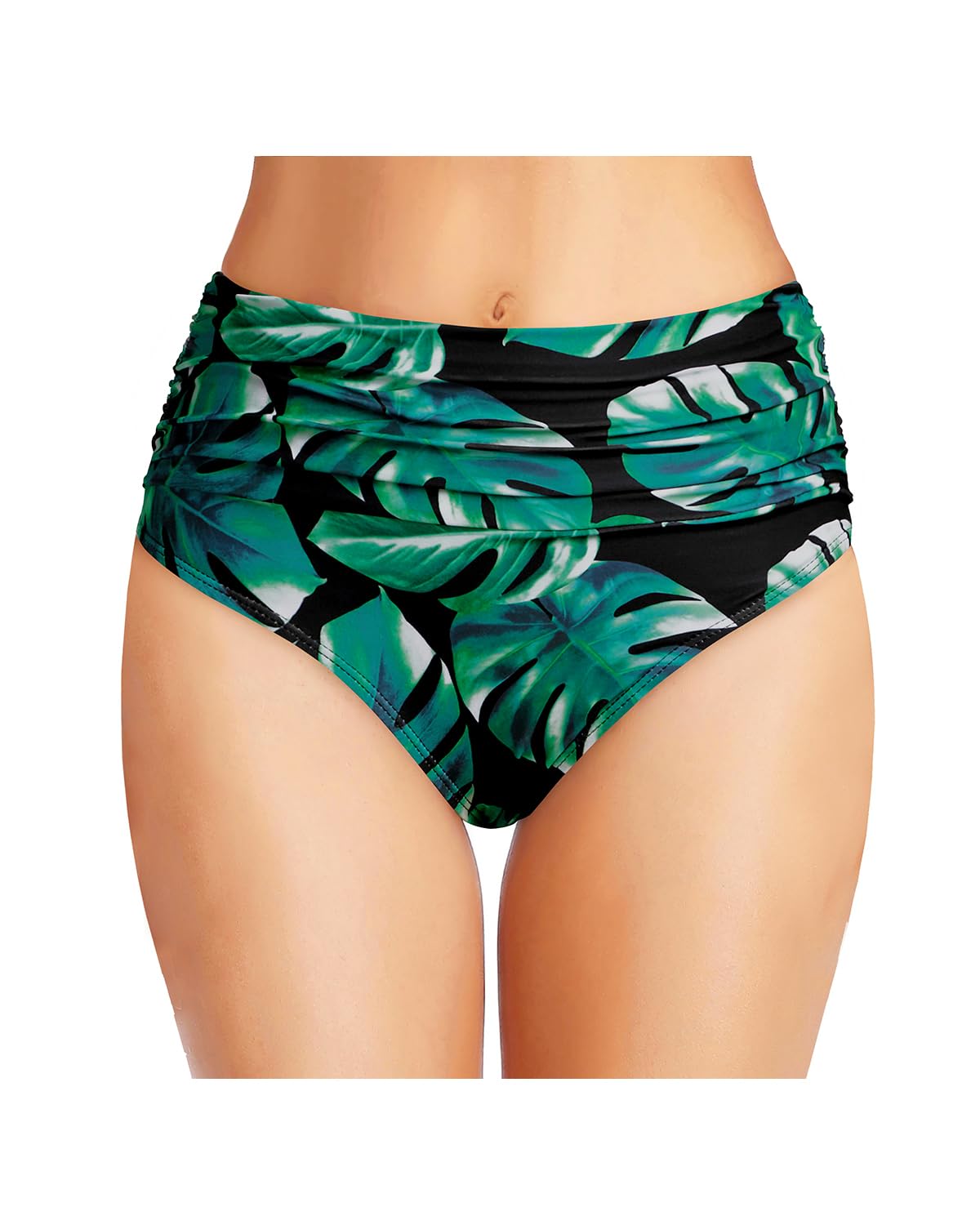 Tempt Me High Waisted Tummy Control Ruched Bikini Bottom — image 9
