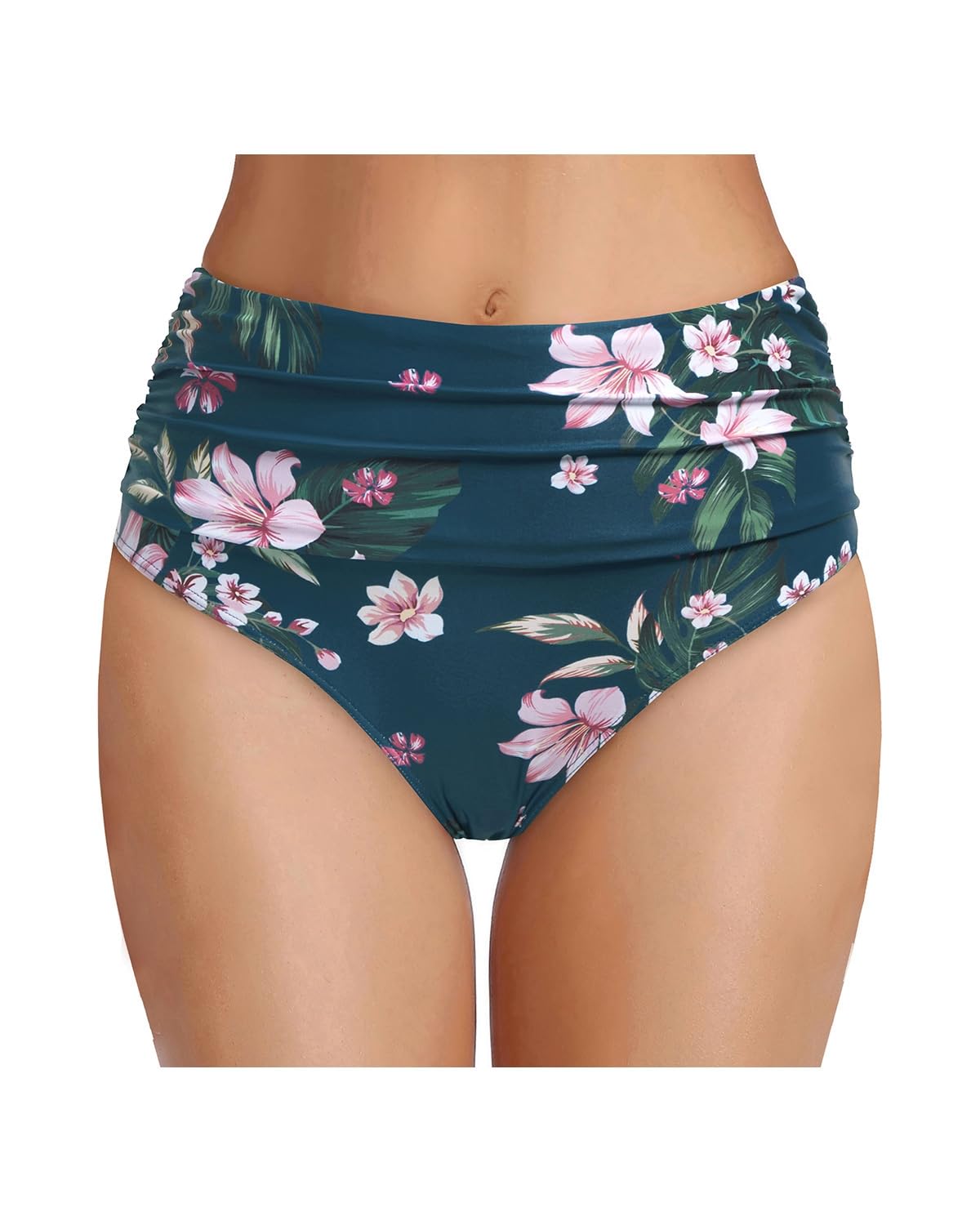 Tempt Me High Waisted Tummy Control Ruched Bikini Bottom — image 12
