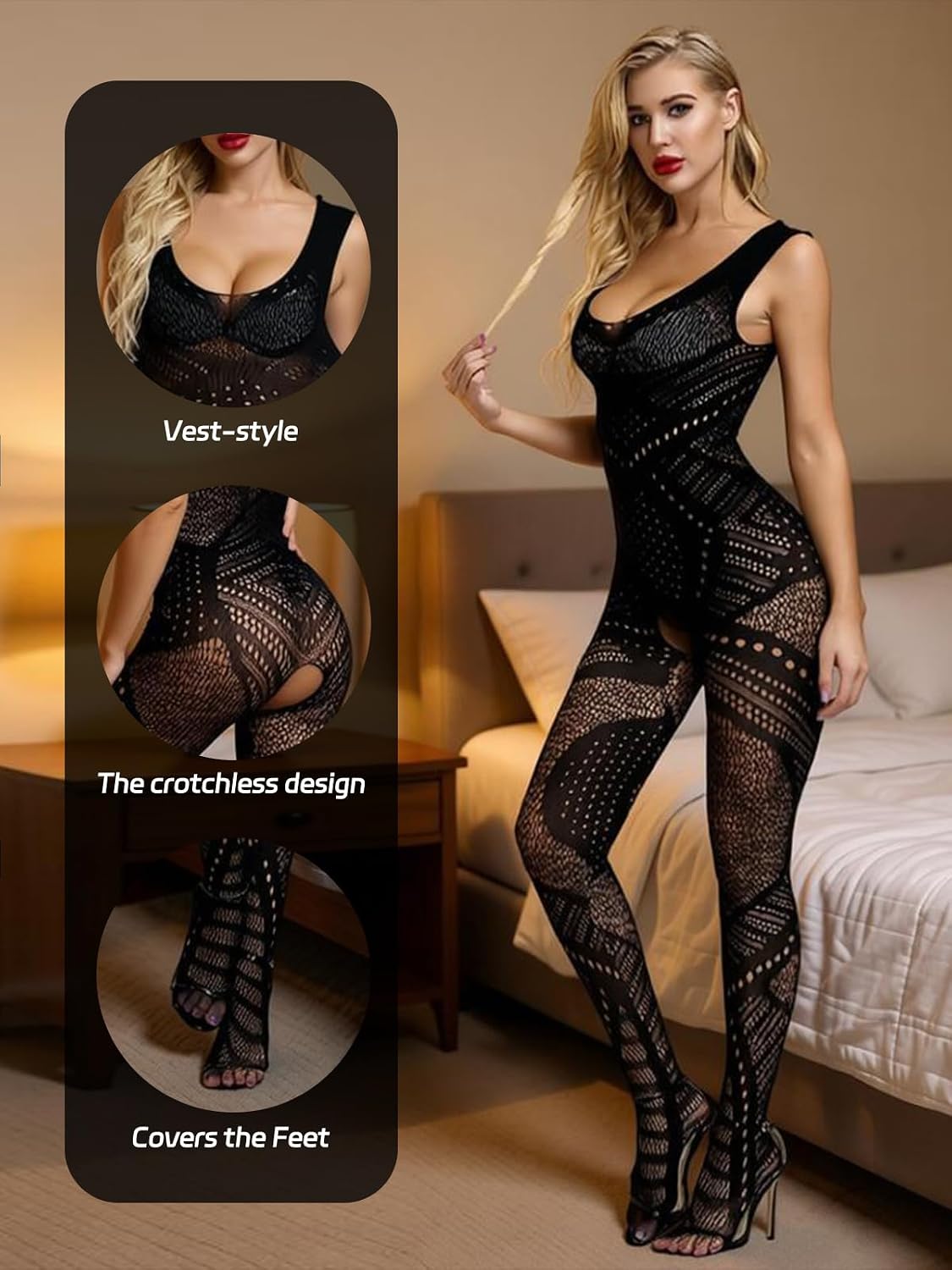 Buitifo Women's Plus Size Bodystocking Lingerie — image 2