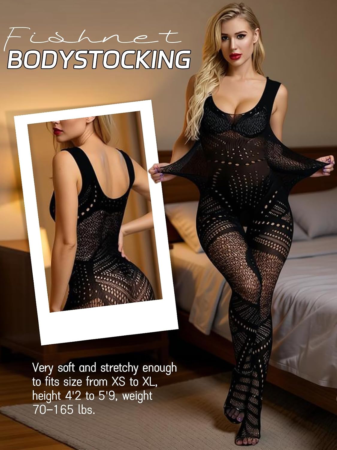 Buitifo Women's Plus Size Bodystocking Lingerie — image 3