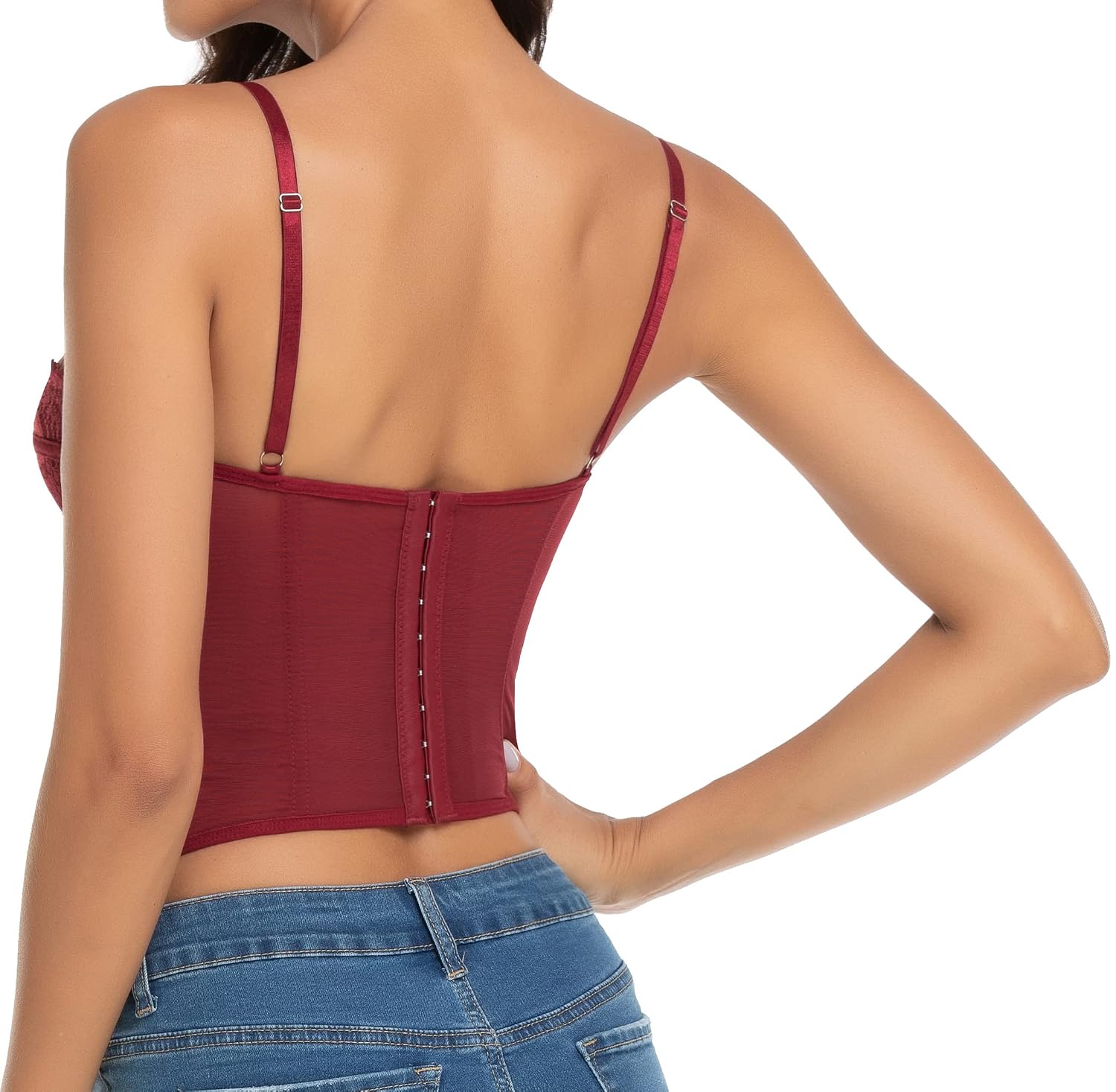 Raxnode Lace Bustier Corset Top with Buckle — image 2