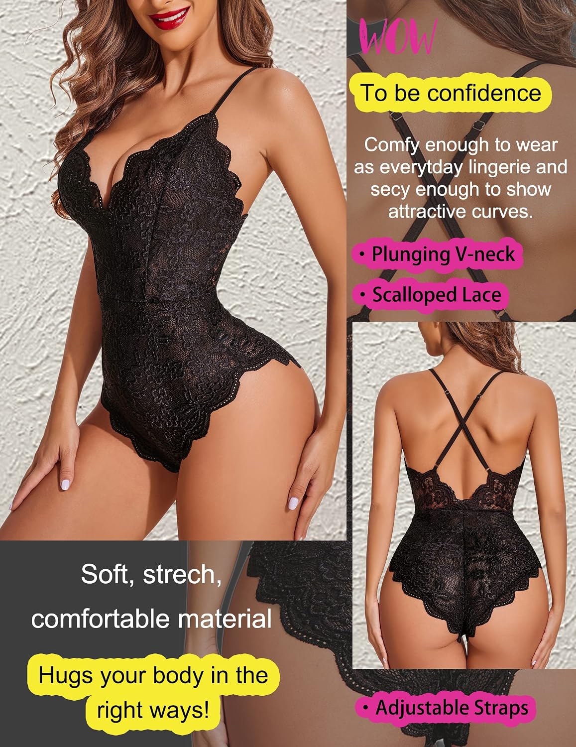 Avidlove Lace Teddy Bodysuit with Snap Crotch — image 6