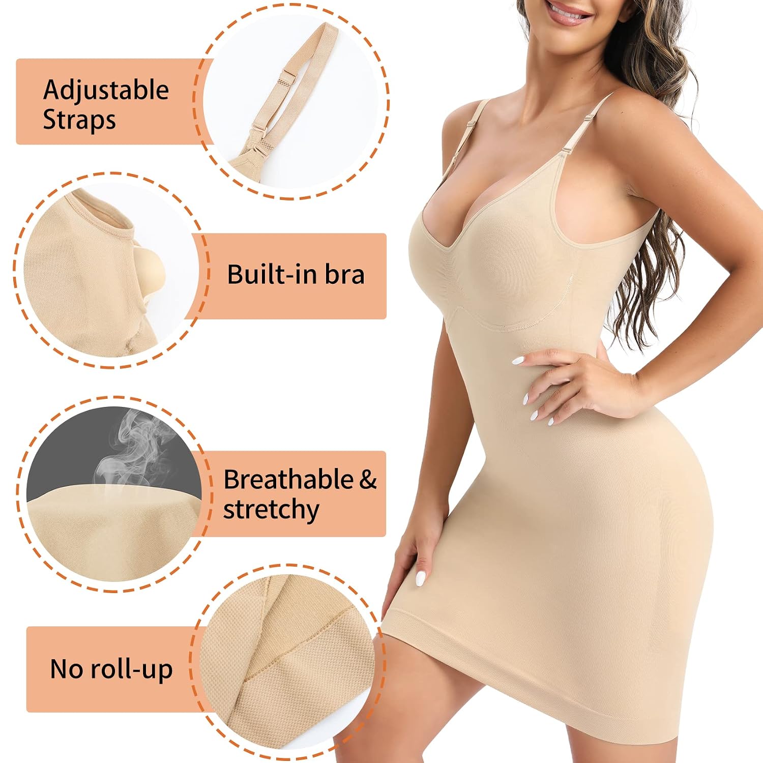 Ellareese Strapless Slip Shapewear Dress for Women — image 3