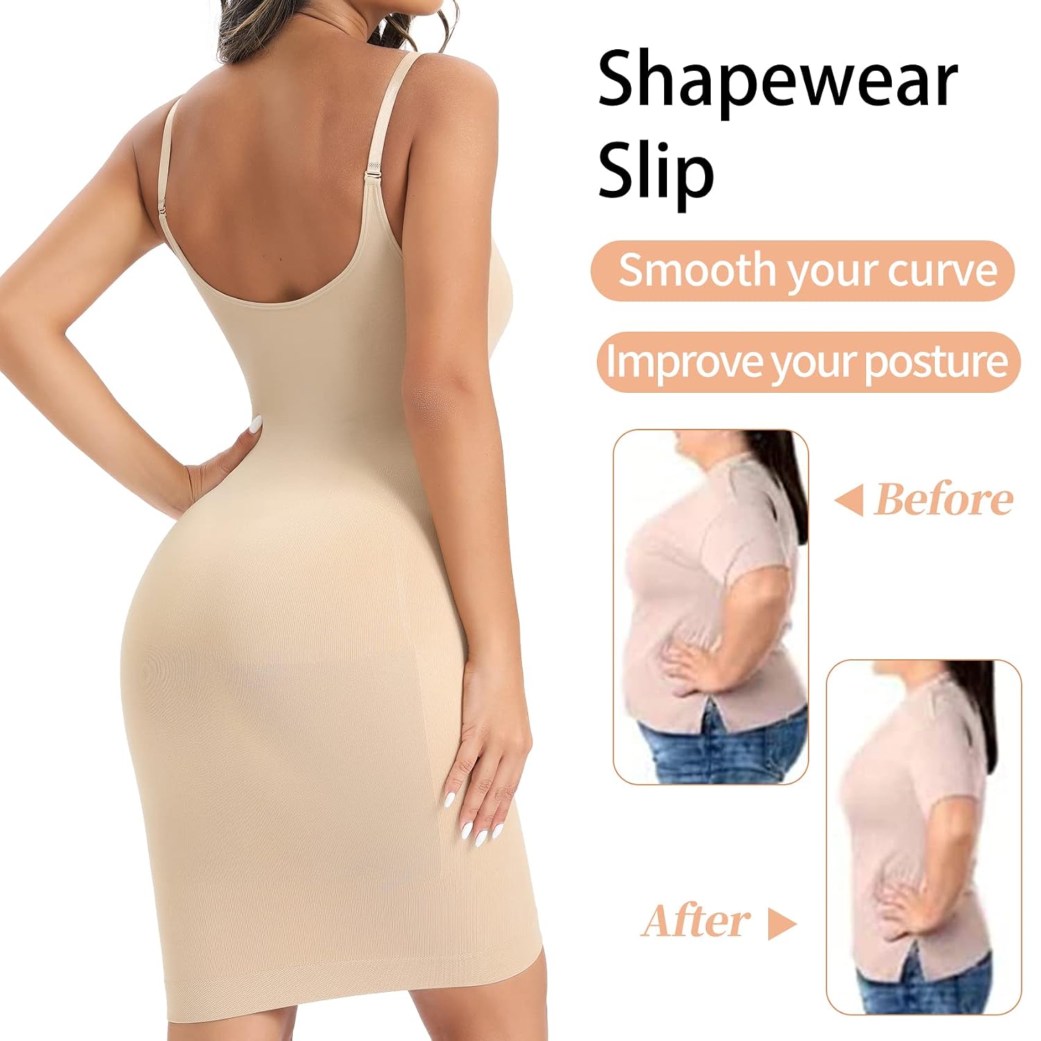 Ellareese Strapless Slip Shapewear Dress for Women — image 4