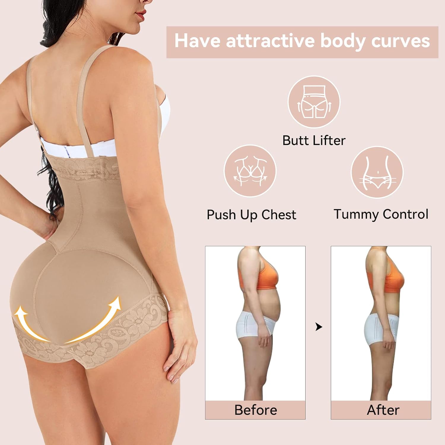 Chaierfei Open Bust Tummy Control Bodysuit — image 4