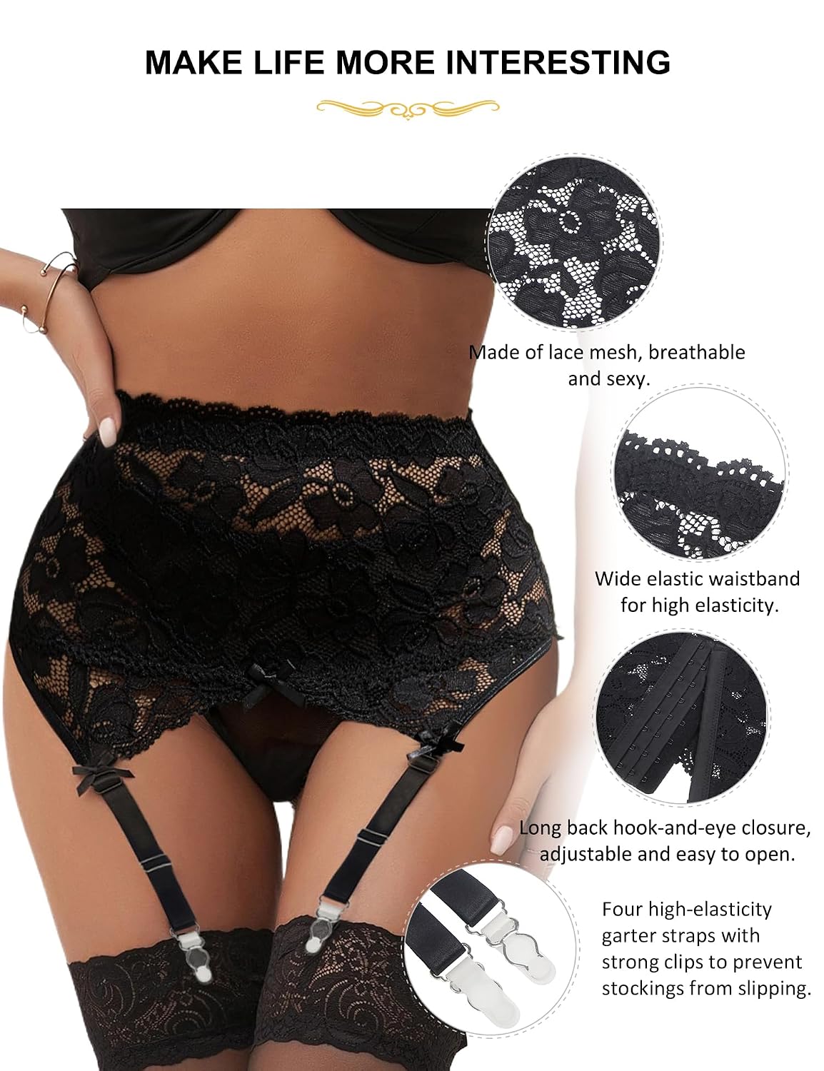 ohyeah High Waisted Garter Belt and Thong — image 8