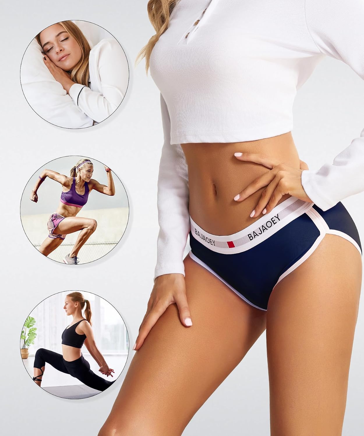 BAJAOEY Women's Cotton Cheeky Bikini Panties — image 4