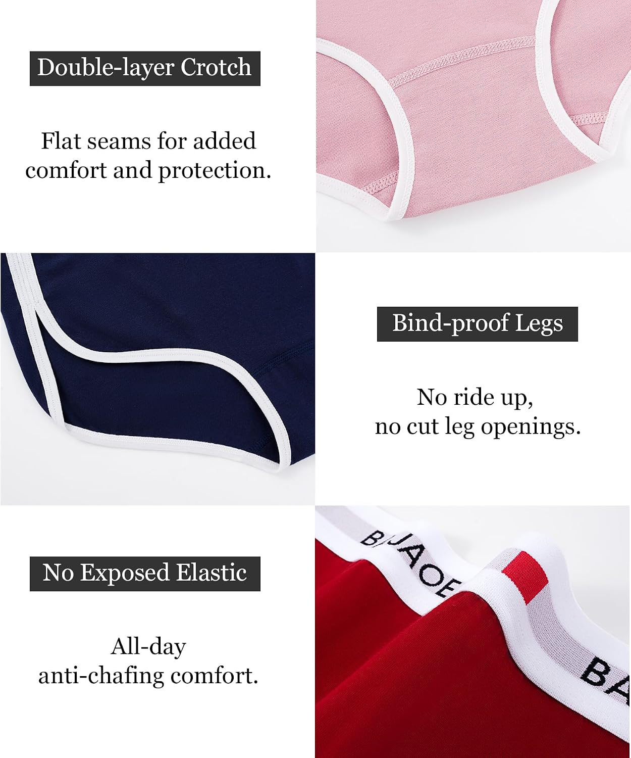 BAJAOEY Women's Cotton Cheeky Bikini Panties — image 5