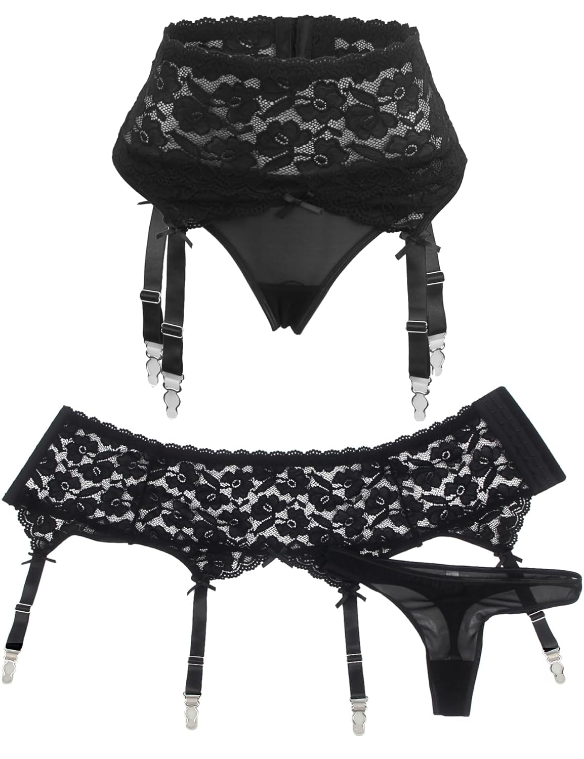 ohyeah High Waisted Garter Belt and Thong Set — image 6