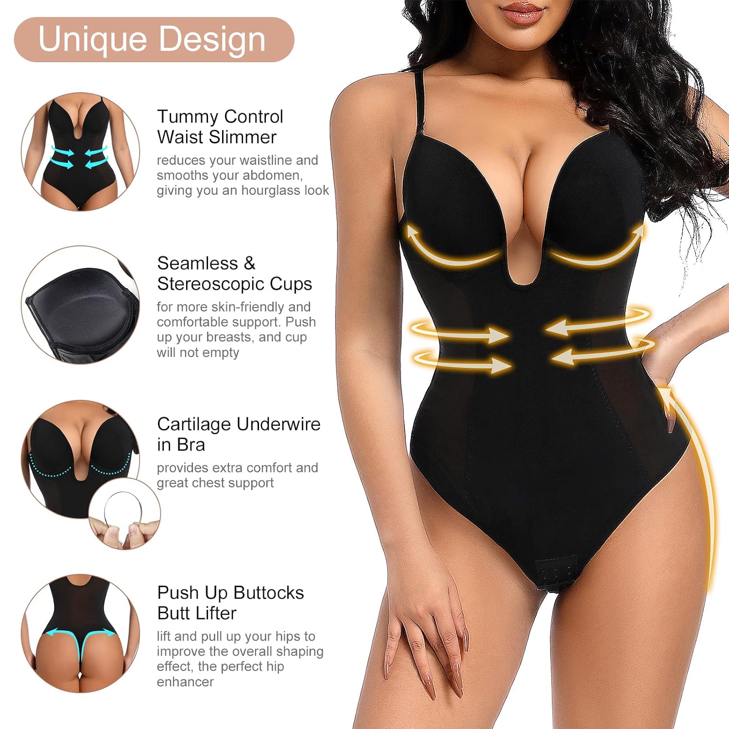 Decorus Tummy Control Bodysuit for Women — image 2