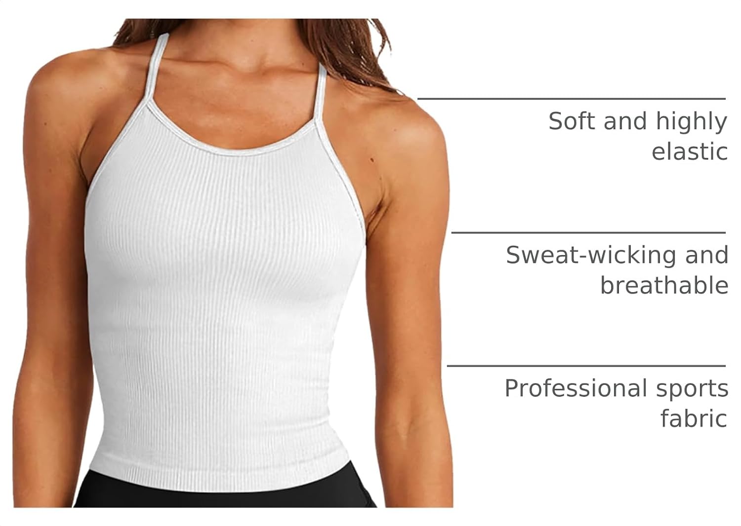 LASLULU Seamless Long Tank Sports Bra — image 4
