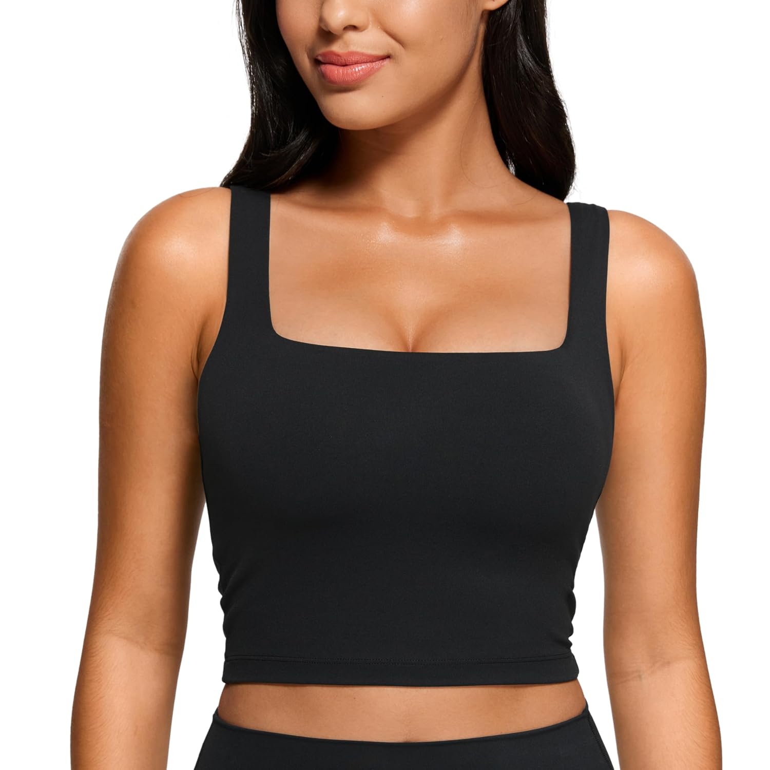 CRZ YOGA Butterluxe Square Neck Crop Tank