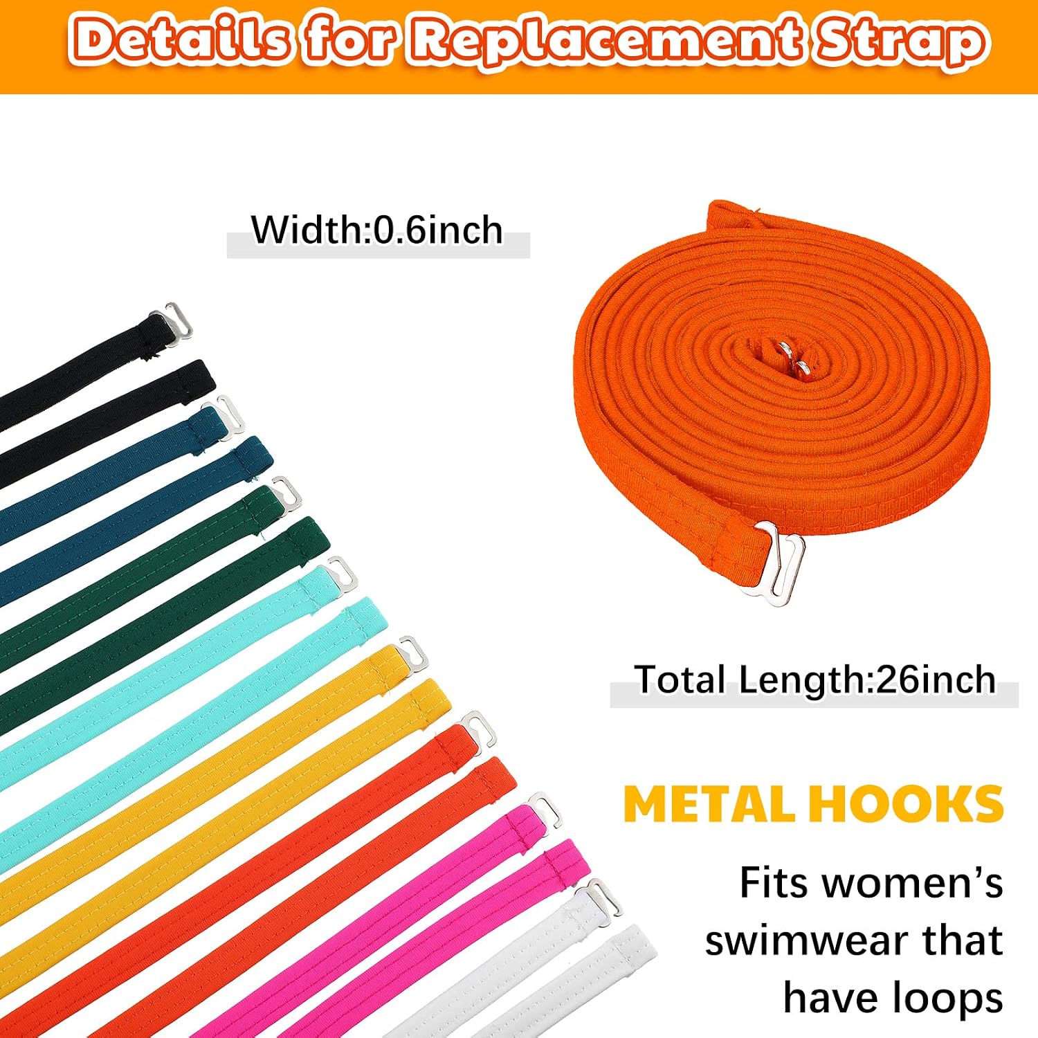 Adjustable Detachable Swimsuit Straps for Women — image 4