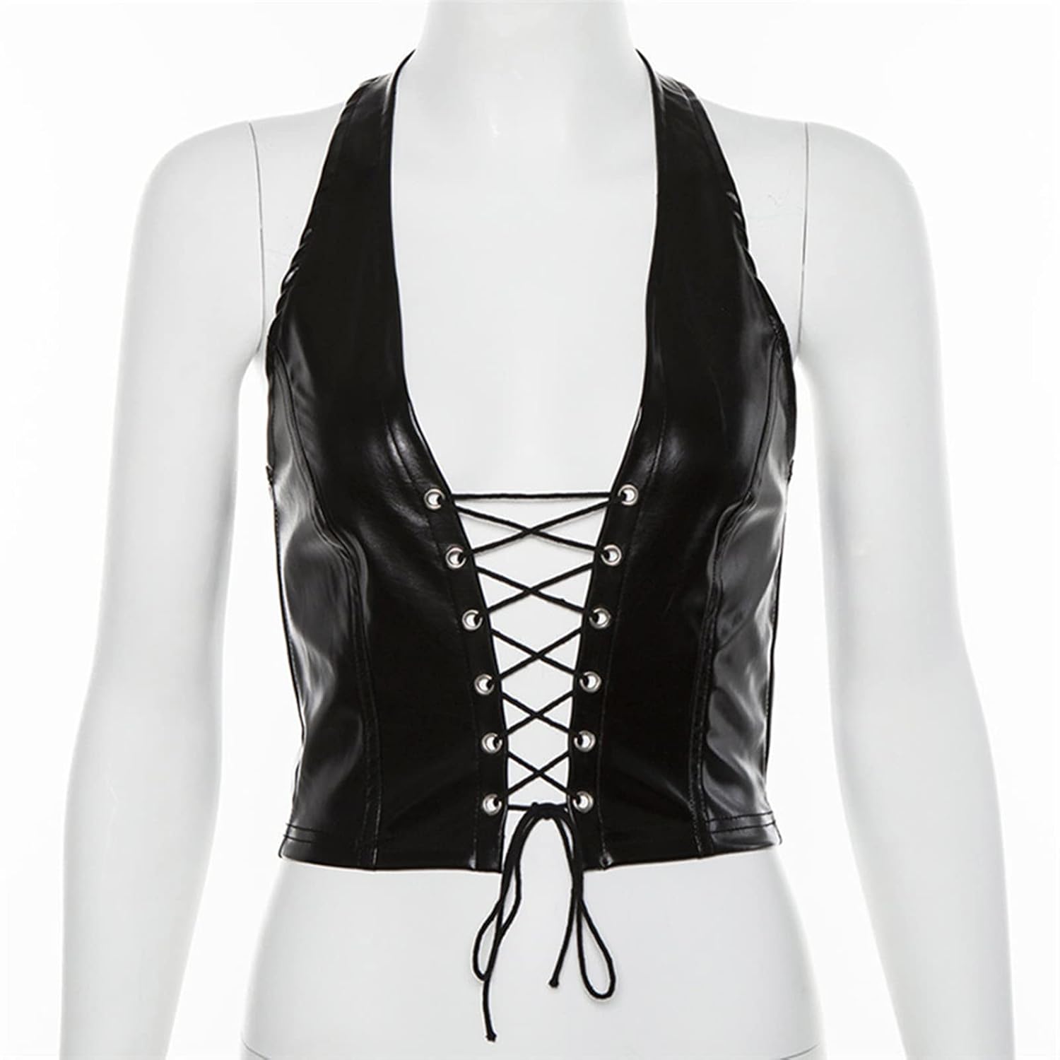 BEARUN PU Leather Corset Bustier Crop Top — image 4