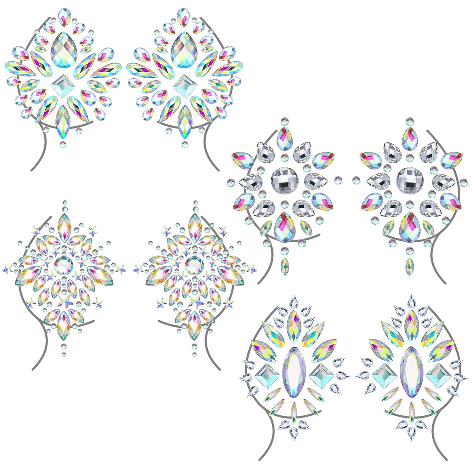 Geyoga Rhinestone Crystal Nipple Pasties