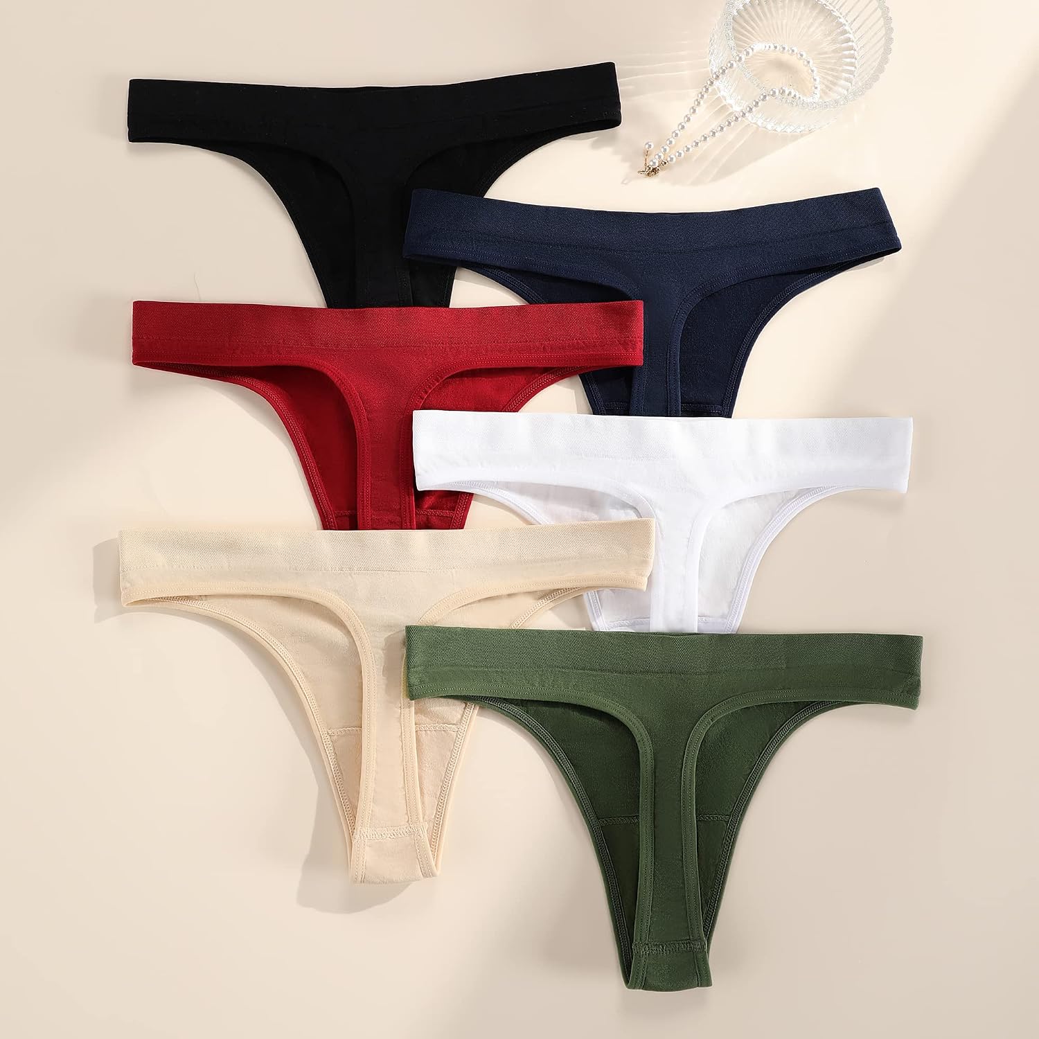 SHARICCA Women's Seamless Thongs Pack — image 6
