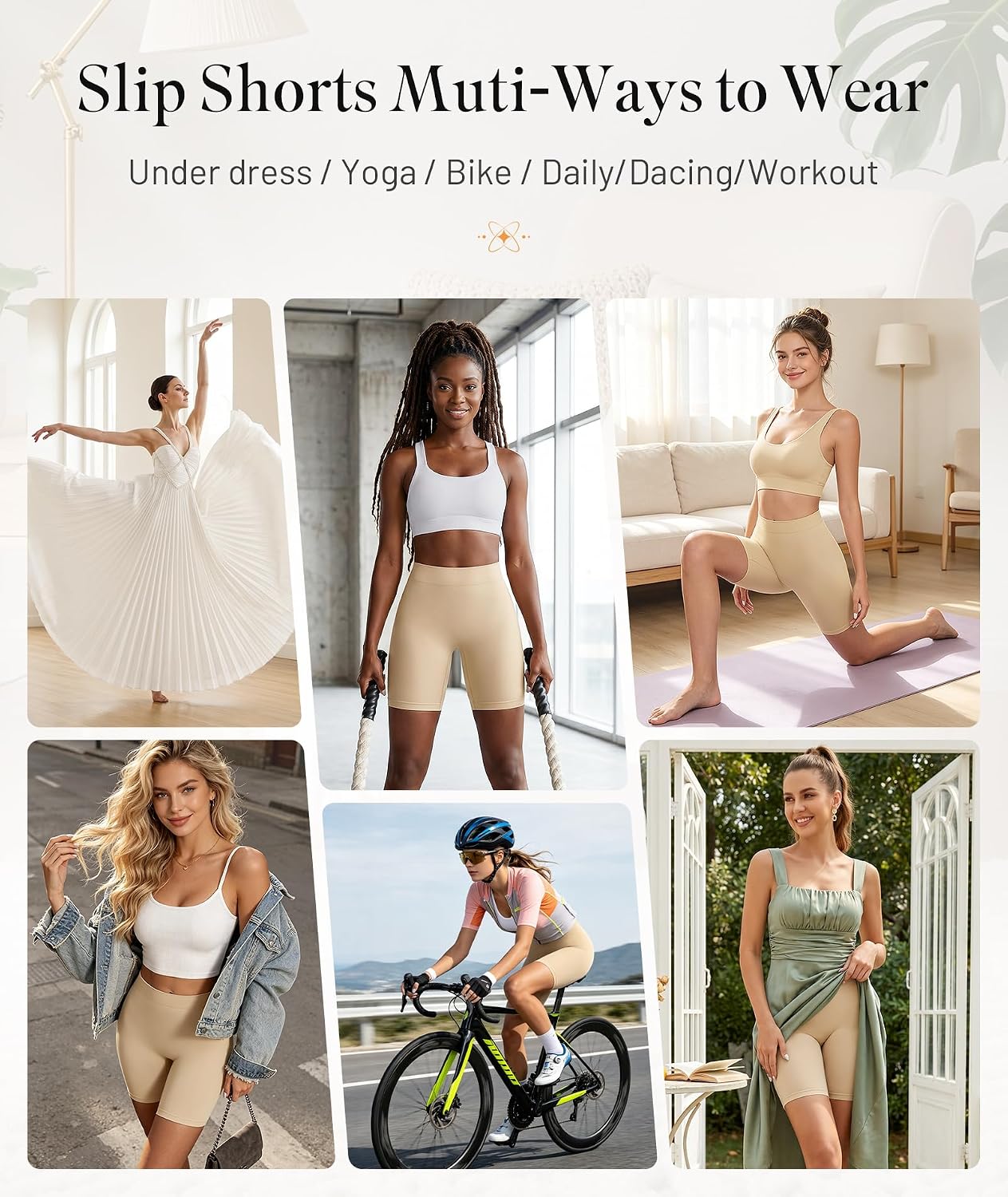 FRESBEIT Anti Chafing Slip Shorts for Women — image 6