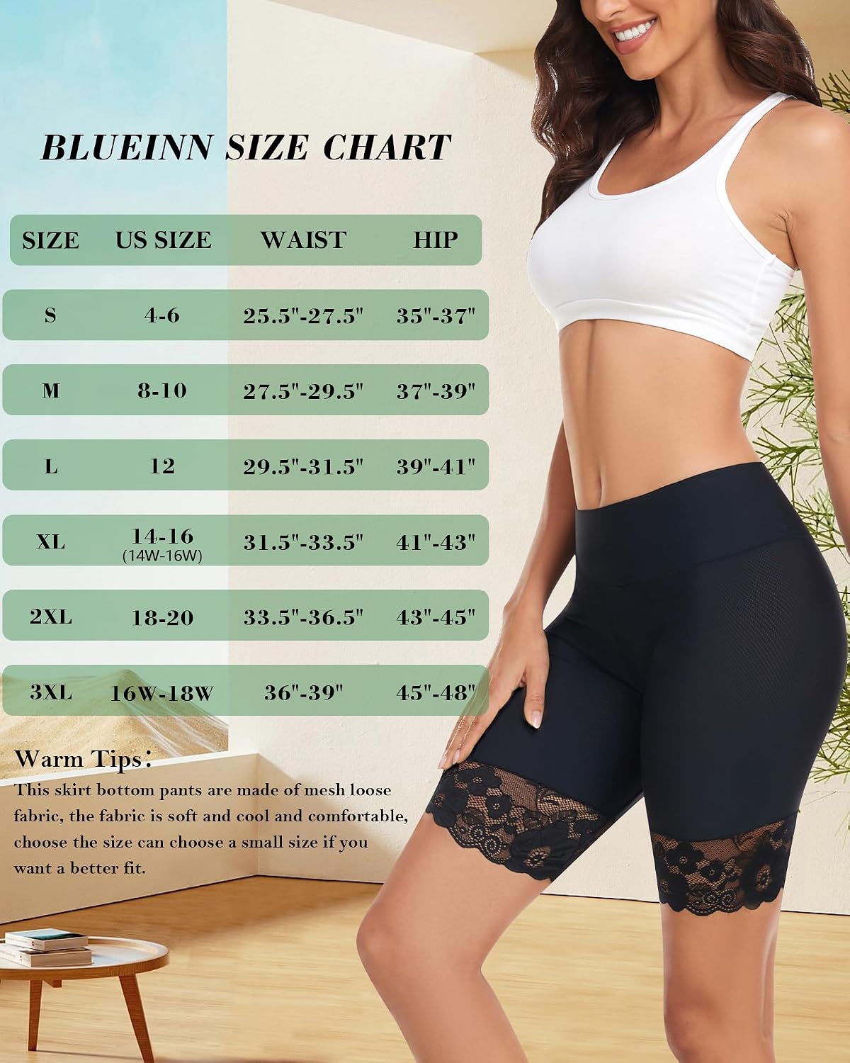 Blueinn High Waist Mesh Slip Shorts — image 6
