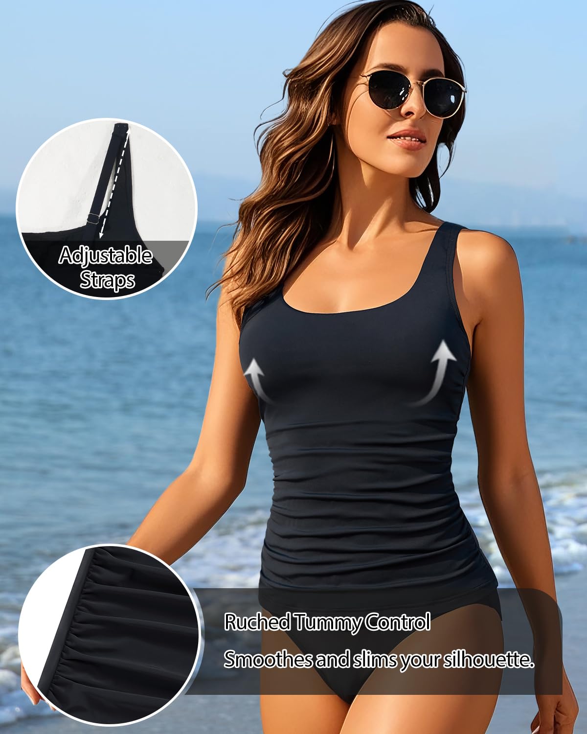 Aqua Eve Tummy Control Tankini Top — image 4