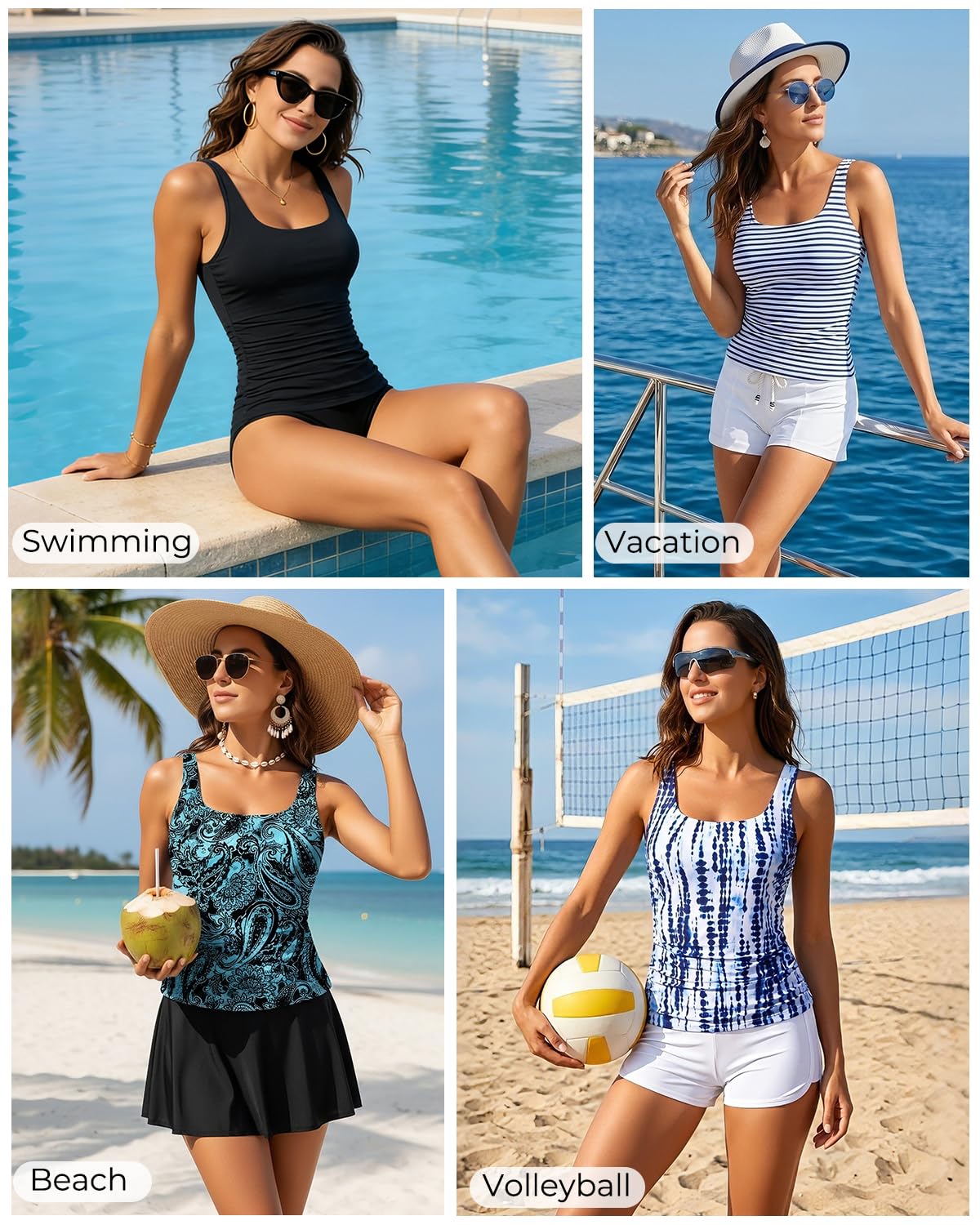 Aqua Eve Tummy Control Tankini Top — image 5