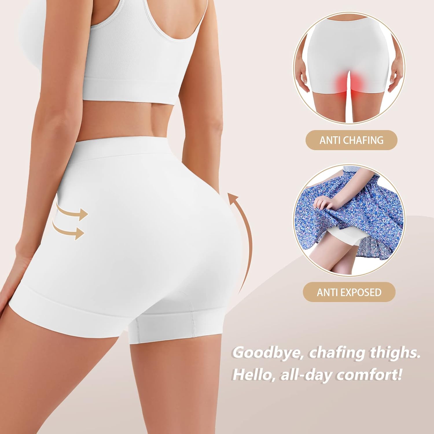 YADIFEN Seamless Anti Chafing Boyshort Panties — image 4