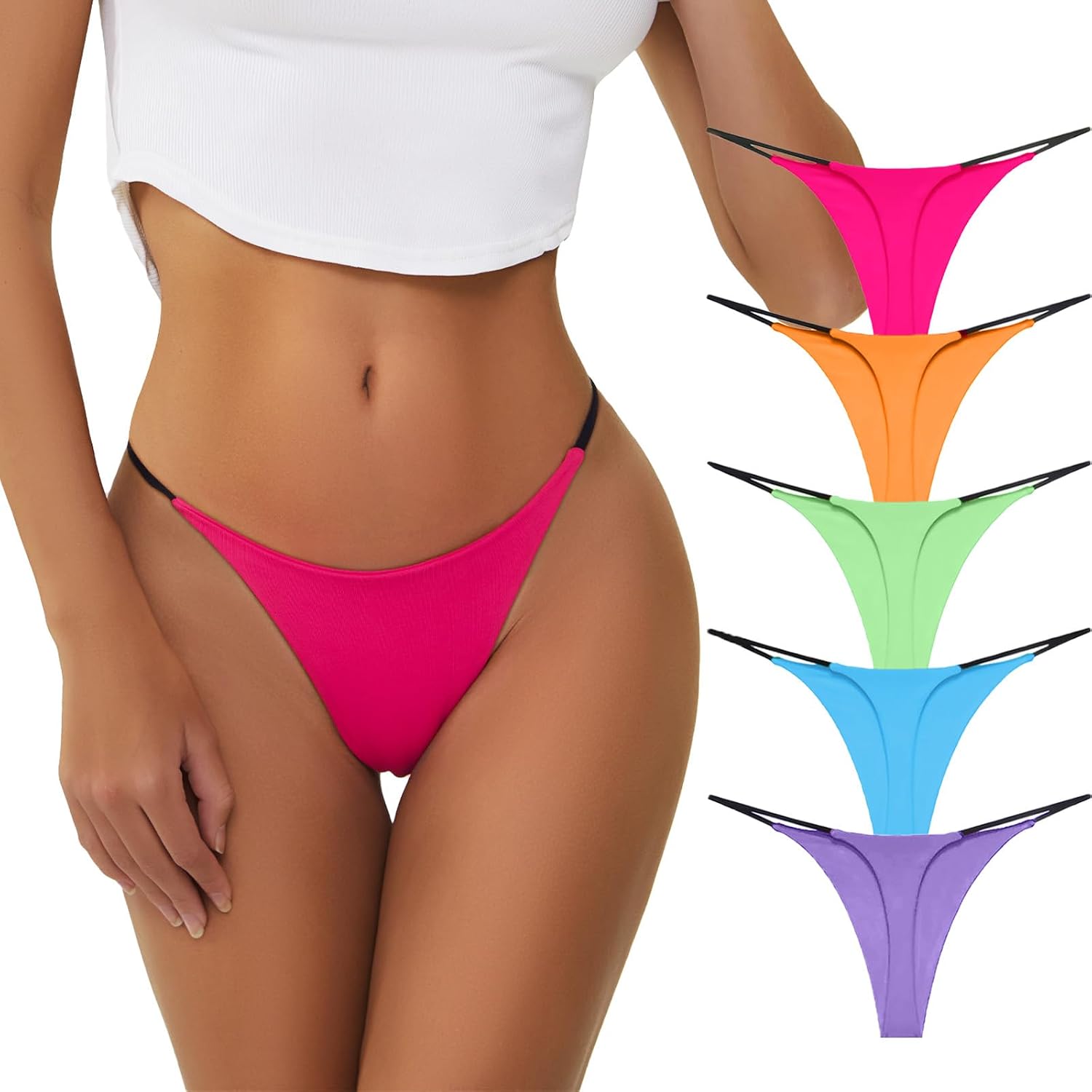 Chahoo Low Rise G-String Thong 5-Pack