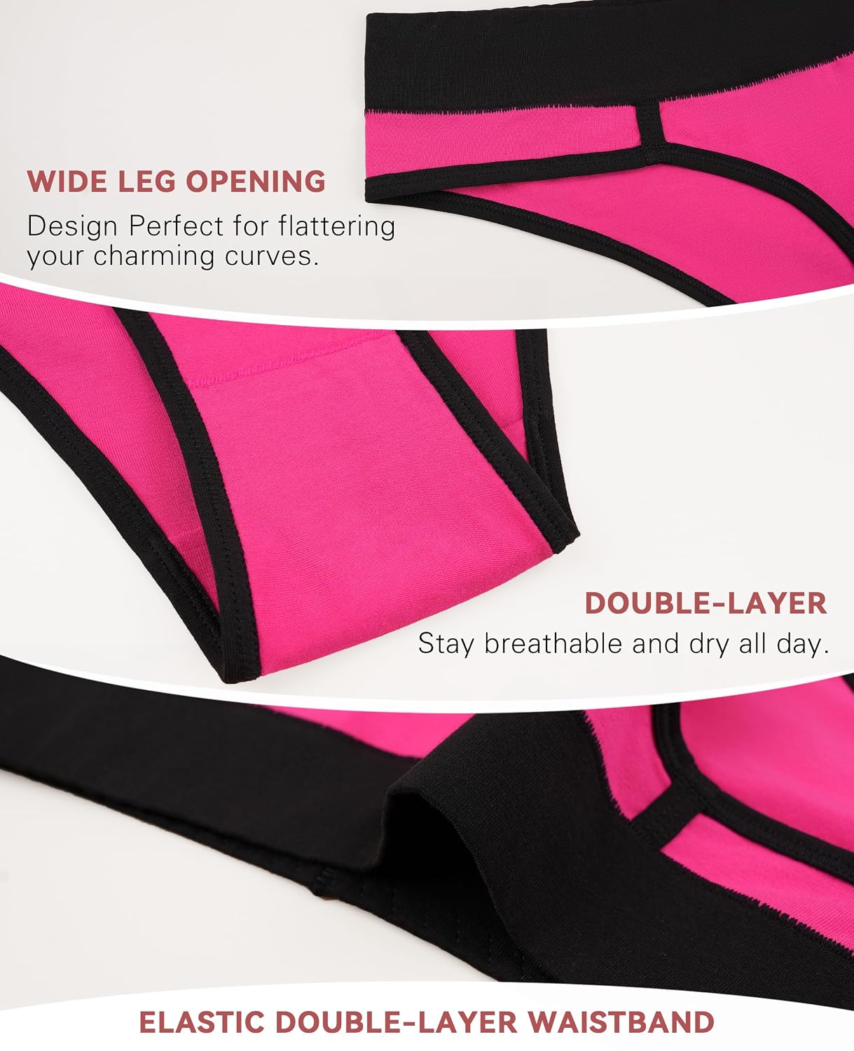 BAJAOEY Cotton Cheeky Bikini Panties 5-Pack — image 6