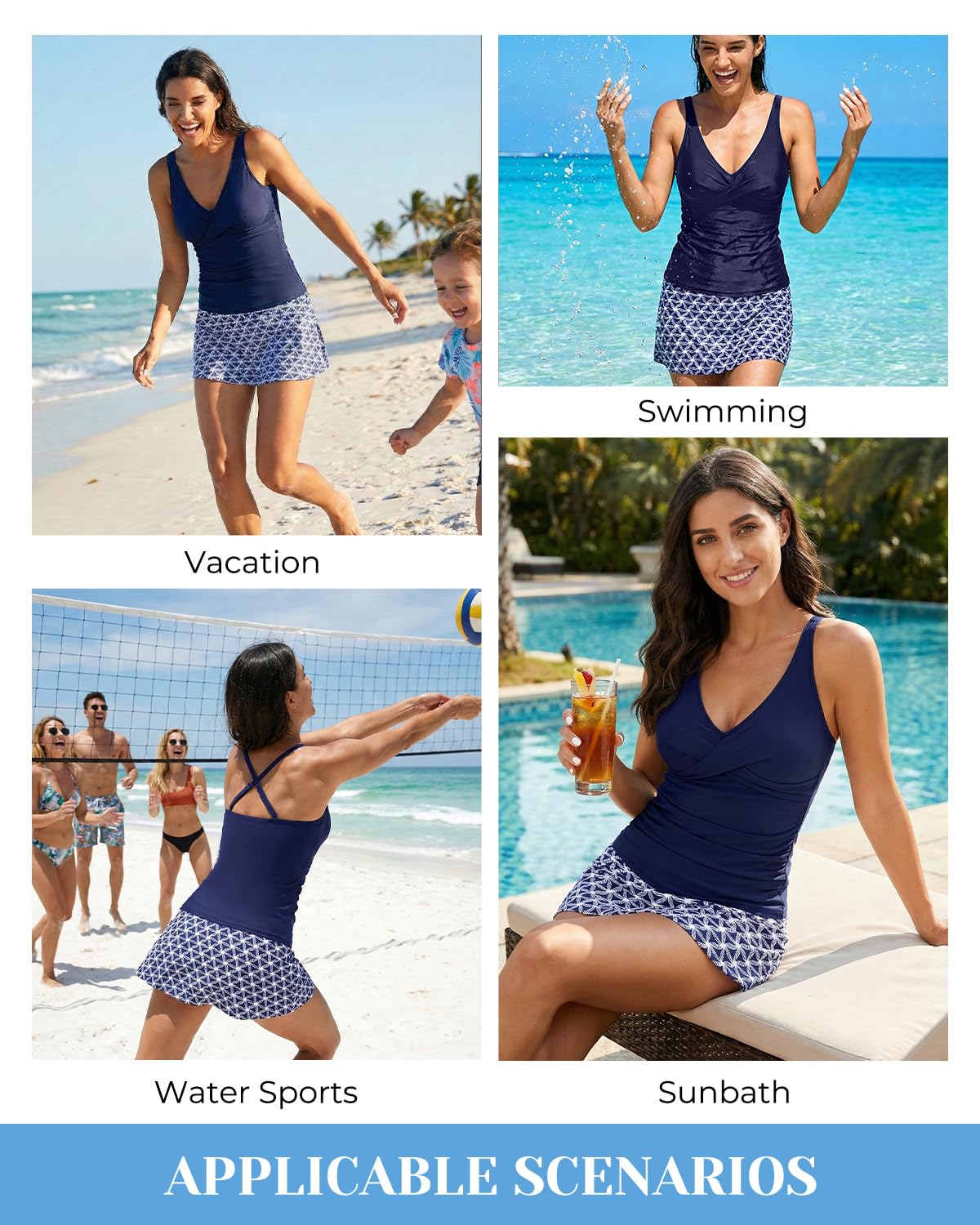 Talisea Tummy Control Twist Tankini with Skirt — image 2