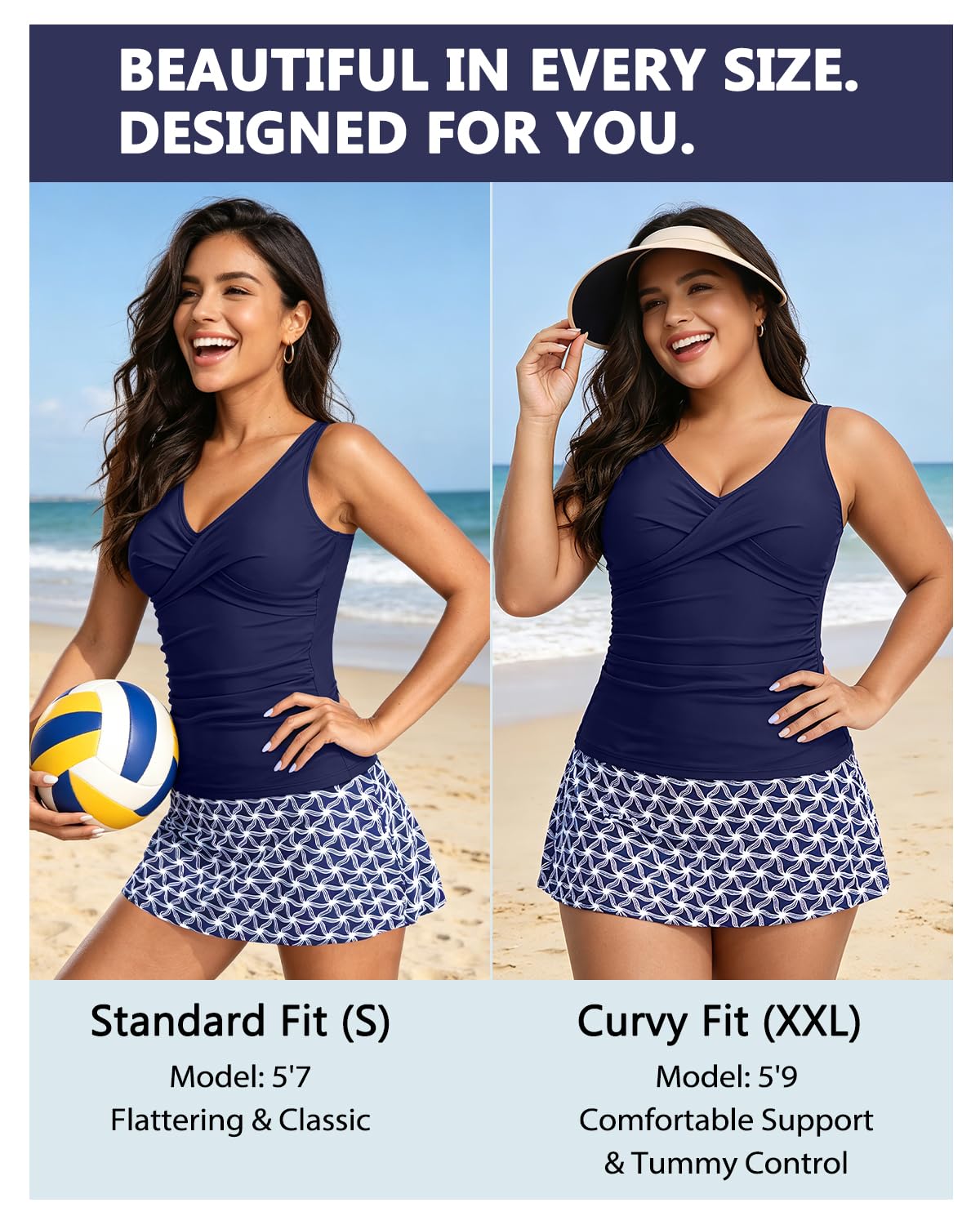 Talisea Tummy Control Twist Tankini with Skirt — image 5