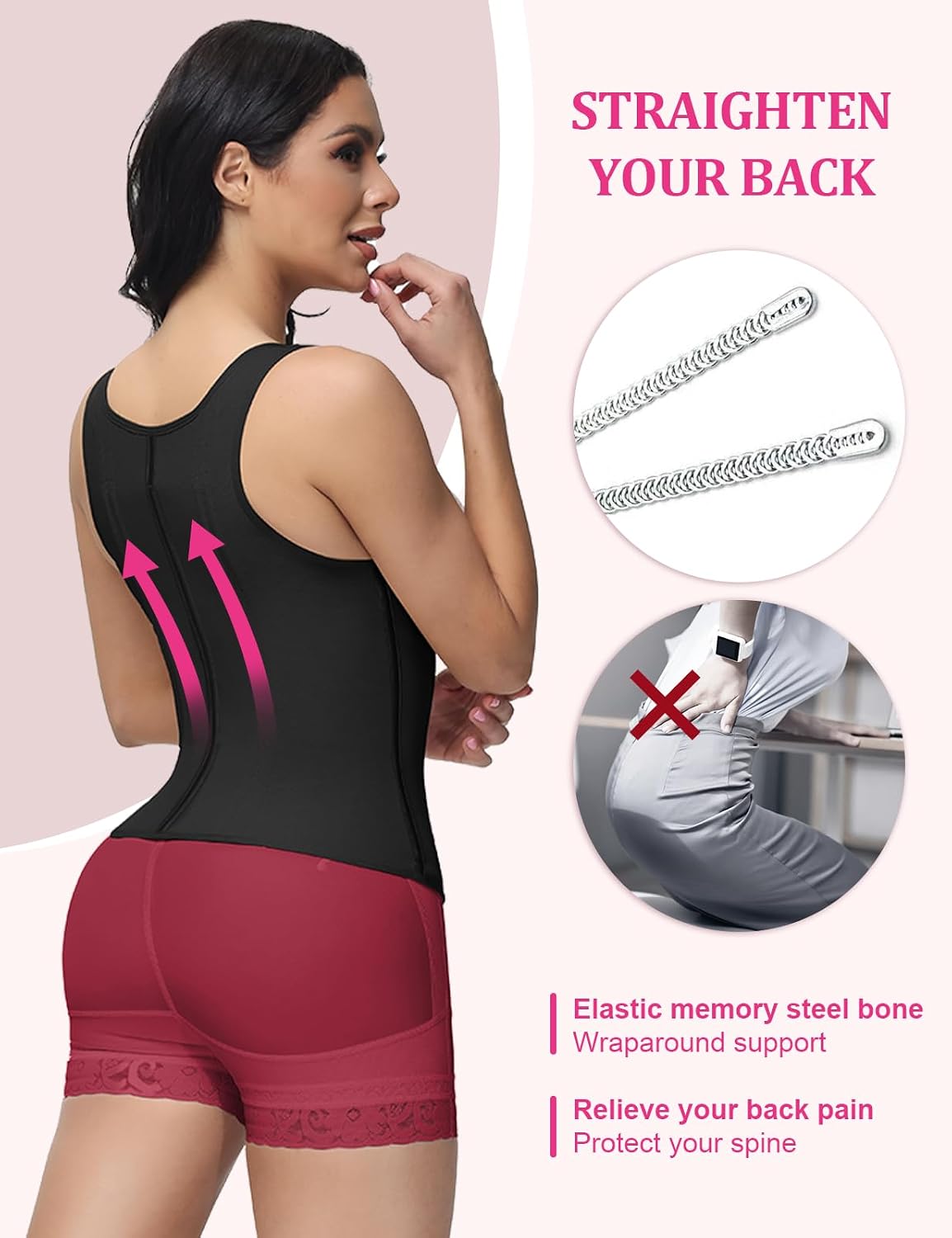 SHAPSHE Waist Trainer with 17 Bones Support — image 4