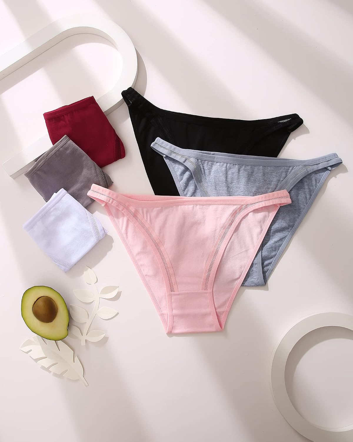 FINETOO Women's Cotton Cheeky Panties 6-Pack — image 6